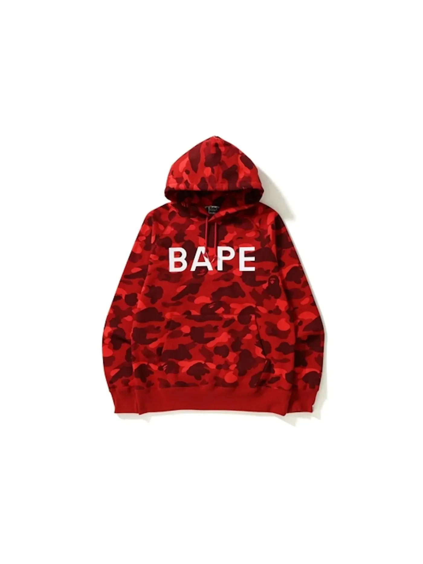 Мужской пуловер-худи с камуфляжным принтом BAPE — изображение 1 из 2, красный