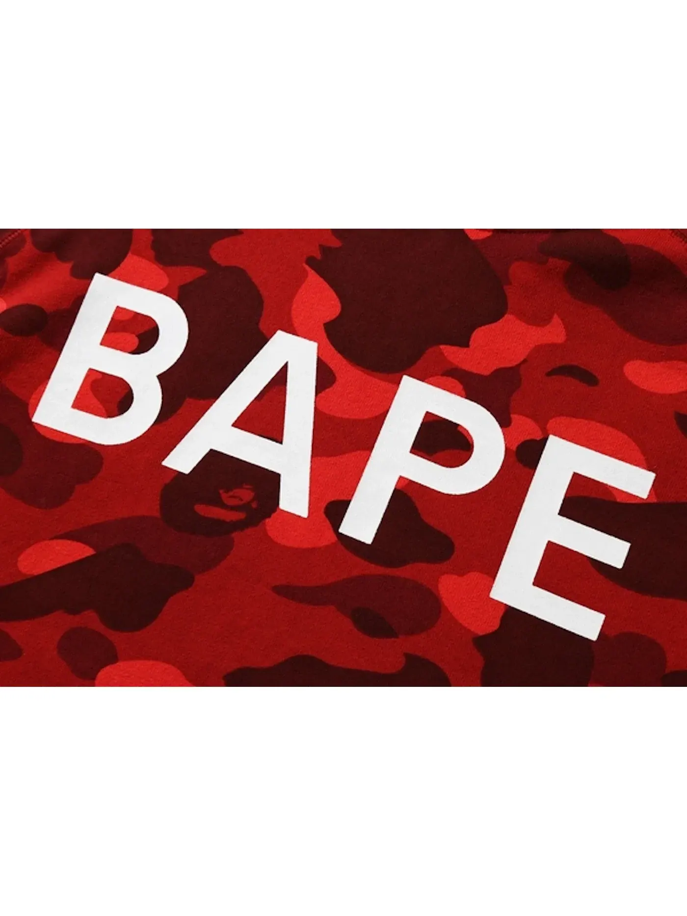Мужской пуловер-худи с камуфляжным принтом BAPE — изображение 2 из 2, красный