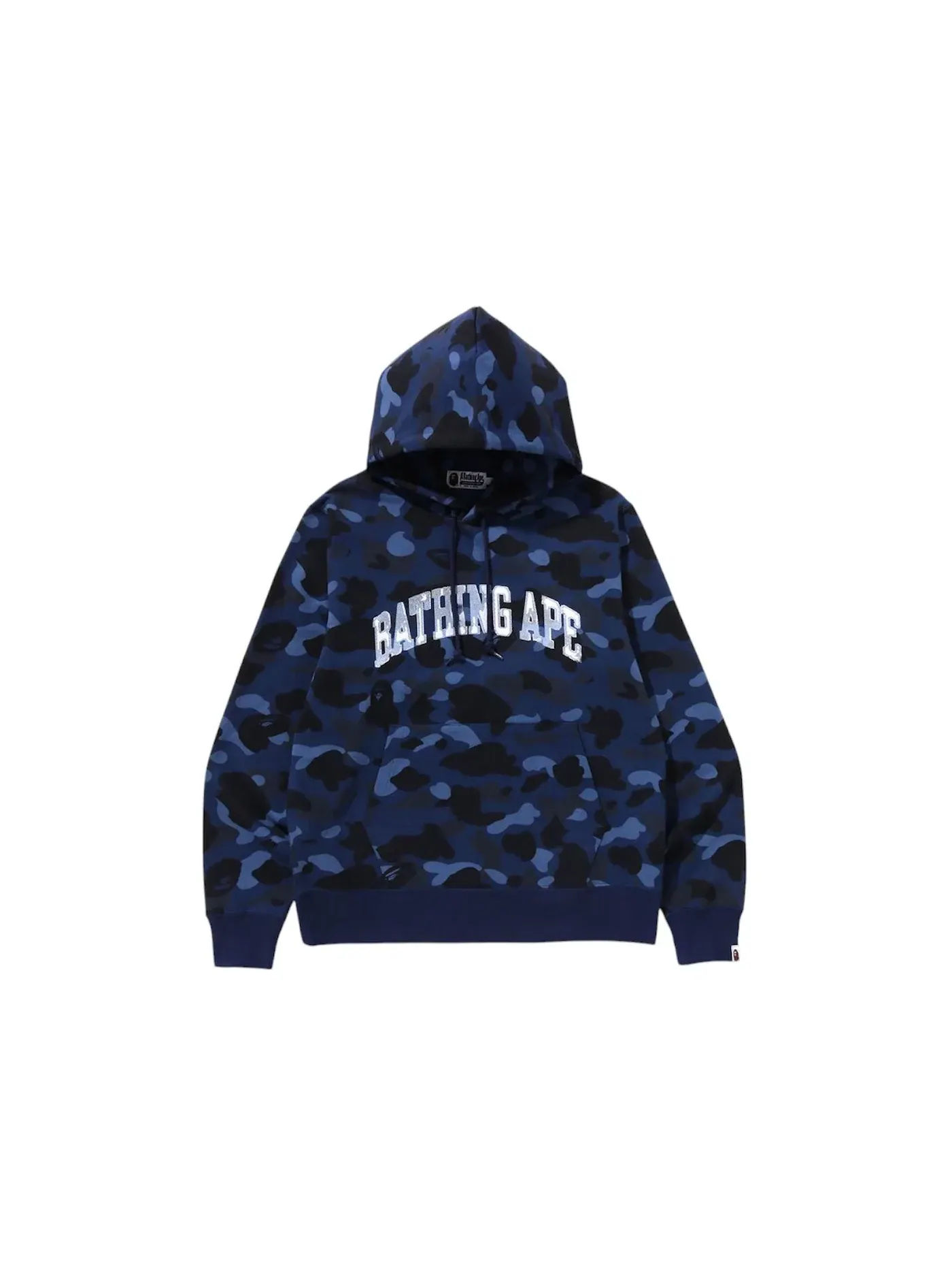 Мужской худи с камуфляжным принтом BAPE — изображение 1 из 2, темно-синий