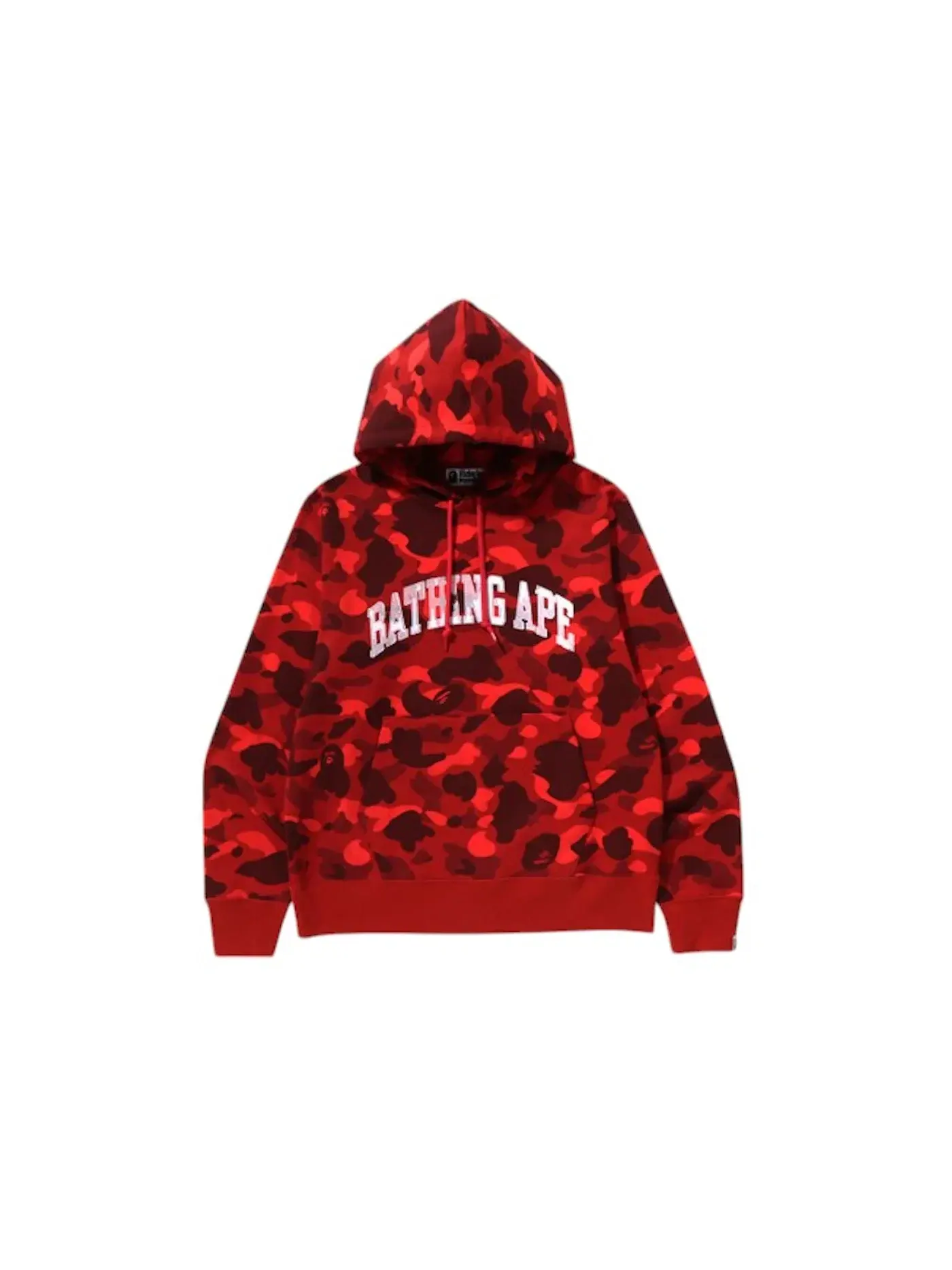 Мужской худи с камуфляжным принтом BAPE Hoodie (SS25) — изображение 1 из 2, красный