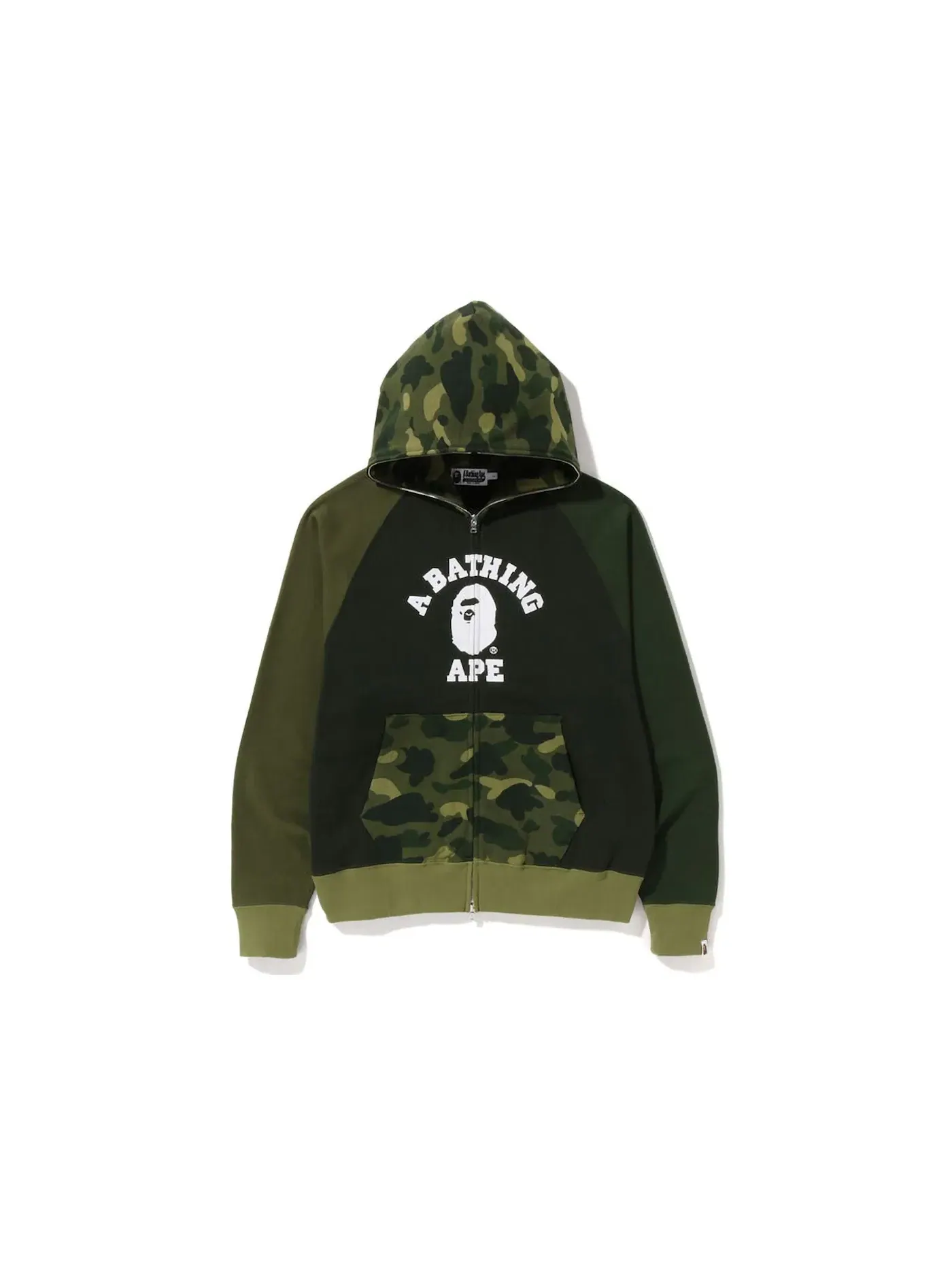 Мужская худи свободного кроя с принтом Camo BAPE — изображение 1 из 2, зеленый