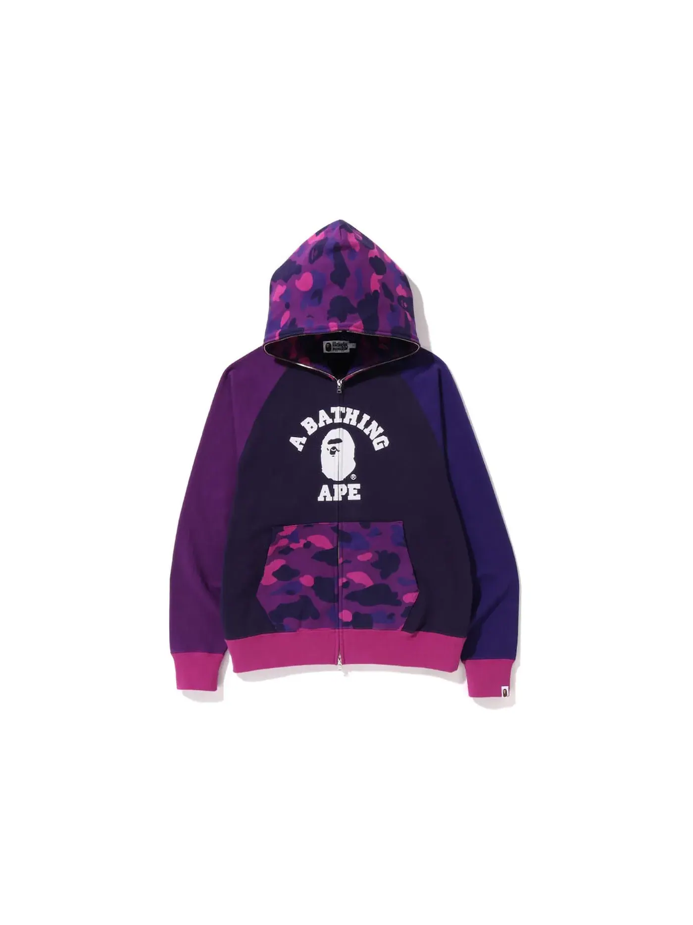 Мужская худи свободного кроя с принтом Color Camo BAPE — изображение 1 из 2, фиолетовый