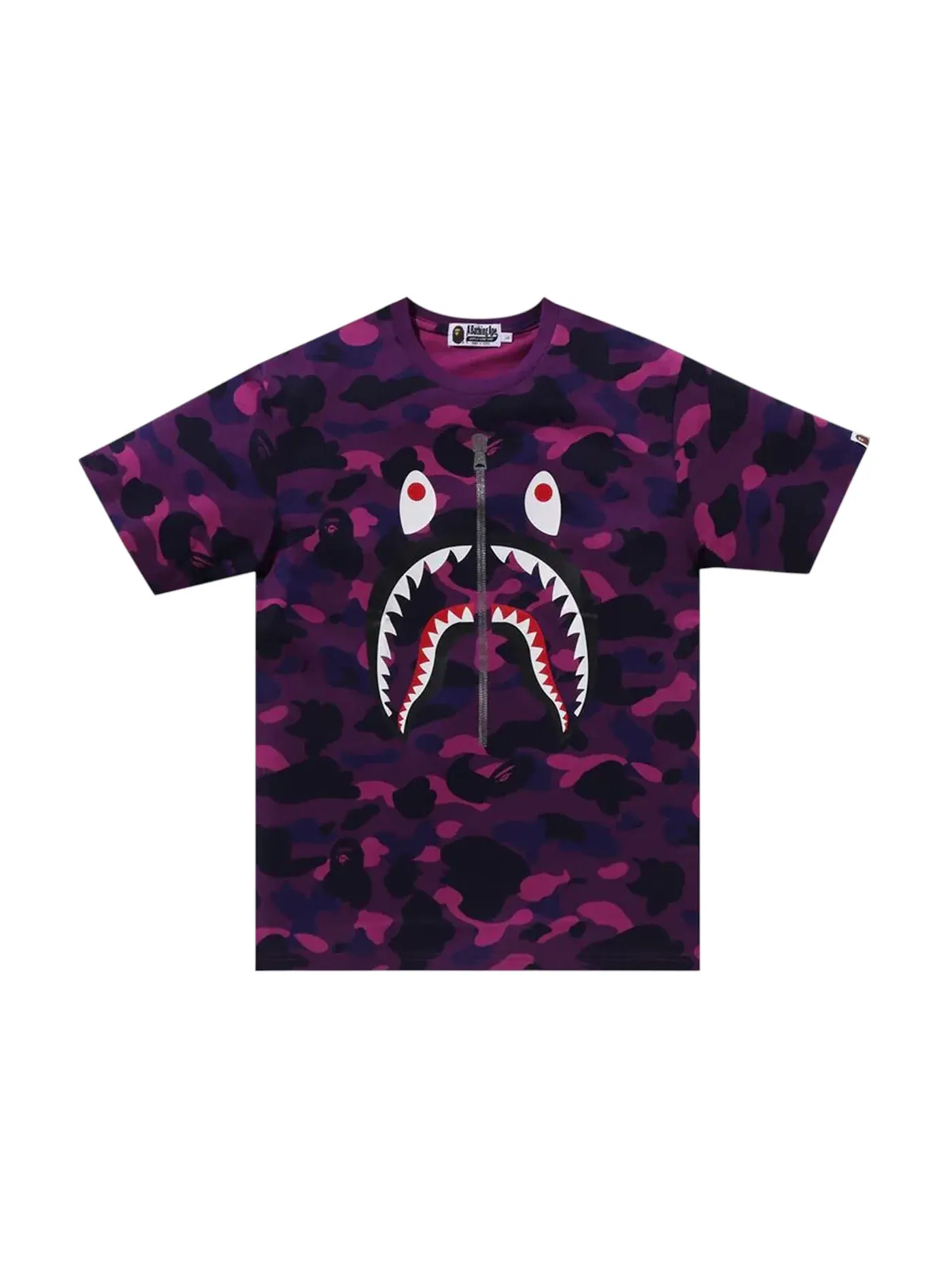 Мужская футболка с принтом Tee BAPE — изображение 1 из 1, фиолетовый