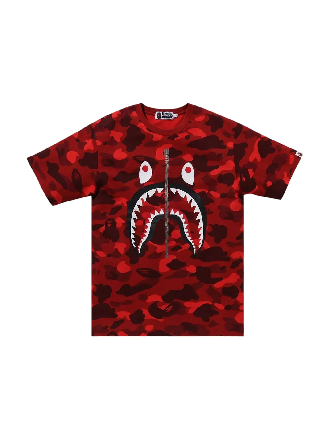Мужская футболка с камуфляжным принтом BAPE — изображение 1 из 1, красный