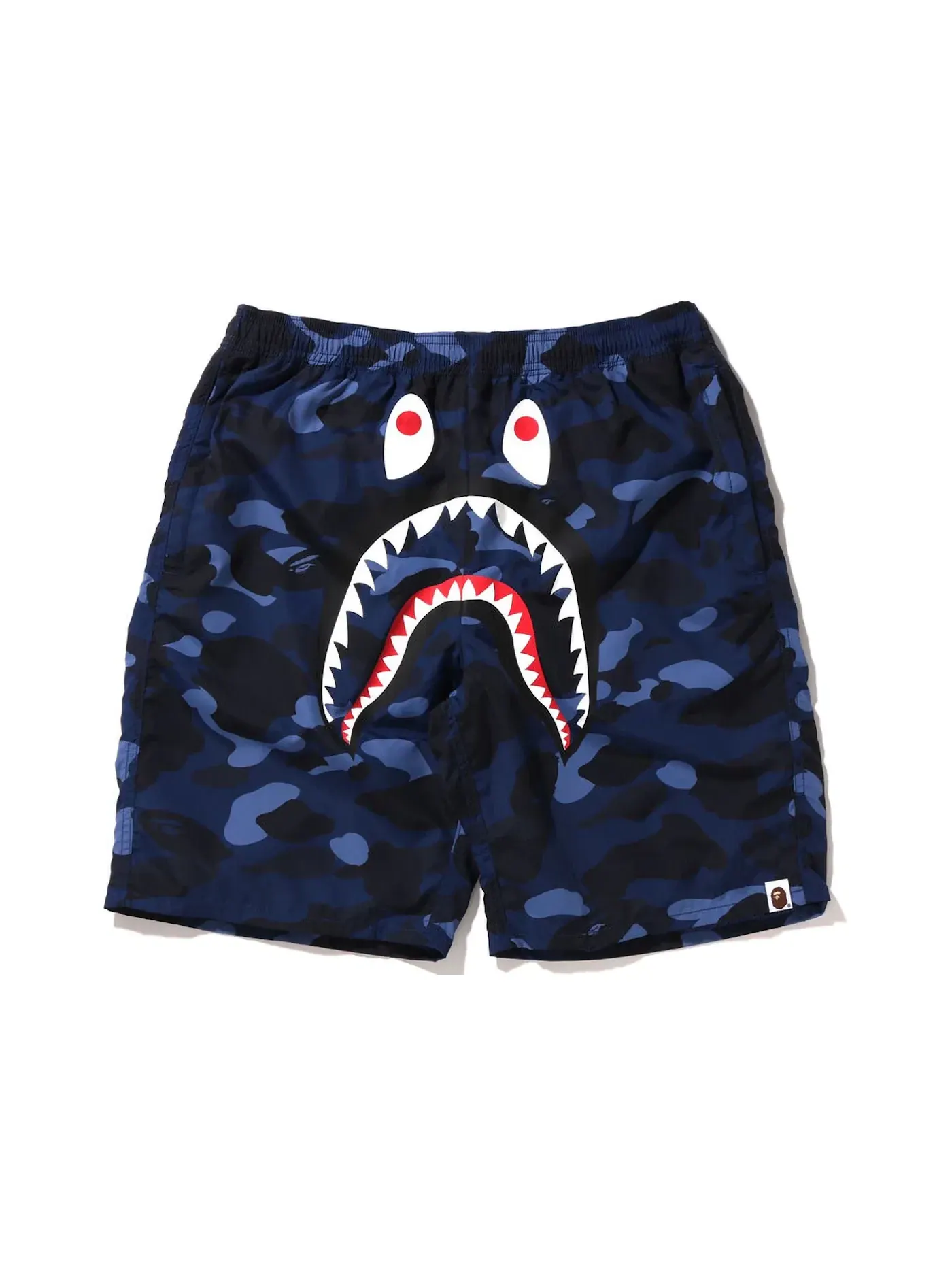 Мужские шорты с камуфляжным принтом BAPE — изображение 1 из 2, темно-синий