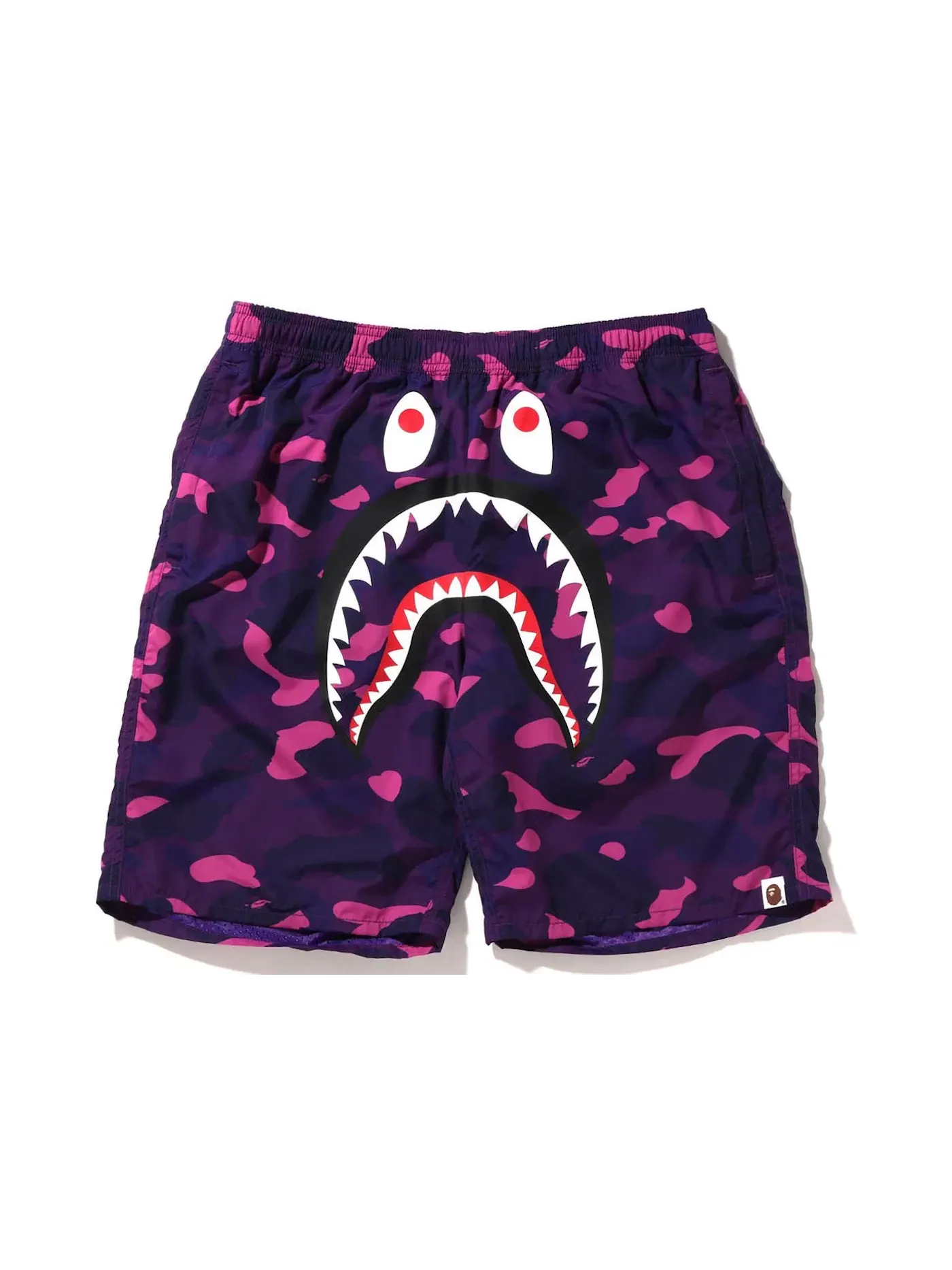 Мужские шорты с камуфляжным принтом BAPE — изображение 1 из 2, фиолетовый
