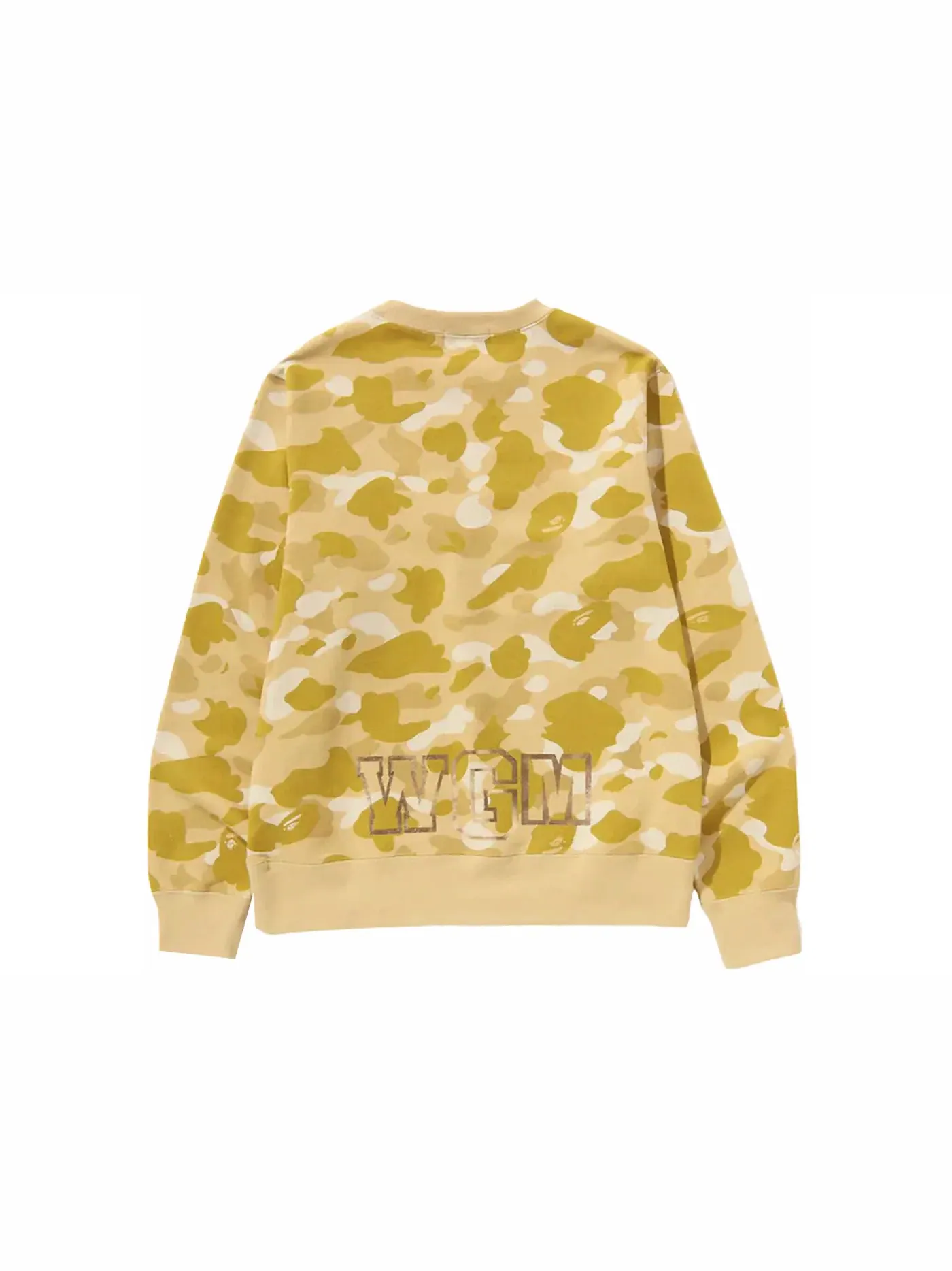 Мужской свитшот с принтом BAPE Color Camo Shark Crewneck (SS24) — изображение 2 из 2, желтый