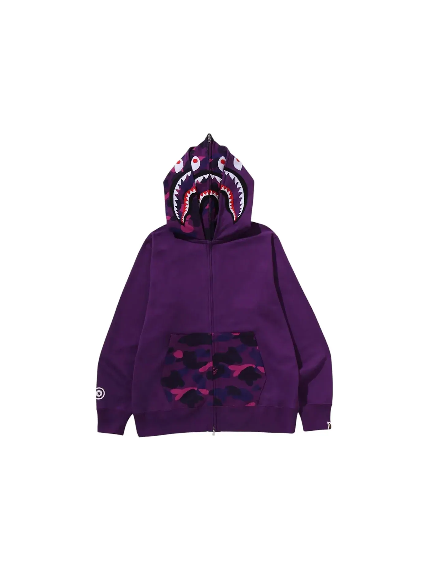 Мужская худи с камуфляжным принтом BAPE — изображение 1 из 1, фиолетовый