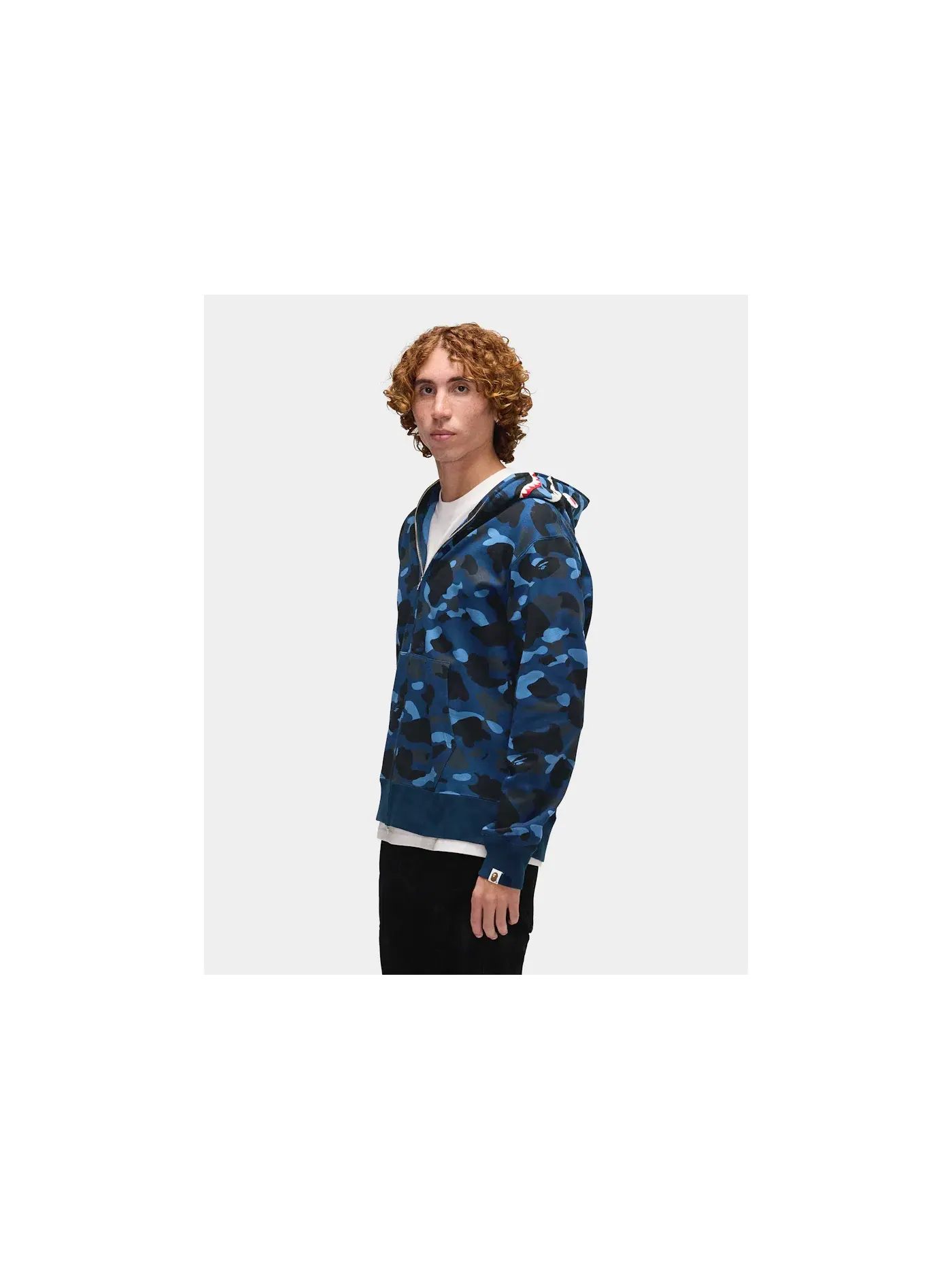 Мужская худи с камуфляжным принтом BAPE — изображение 4 из 6, синий