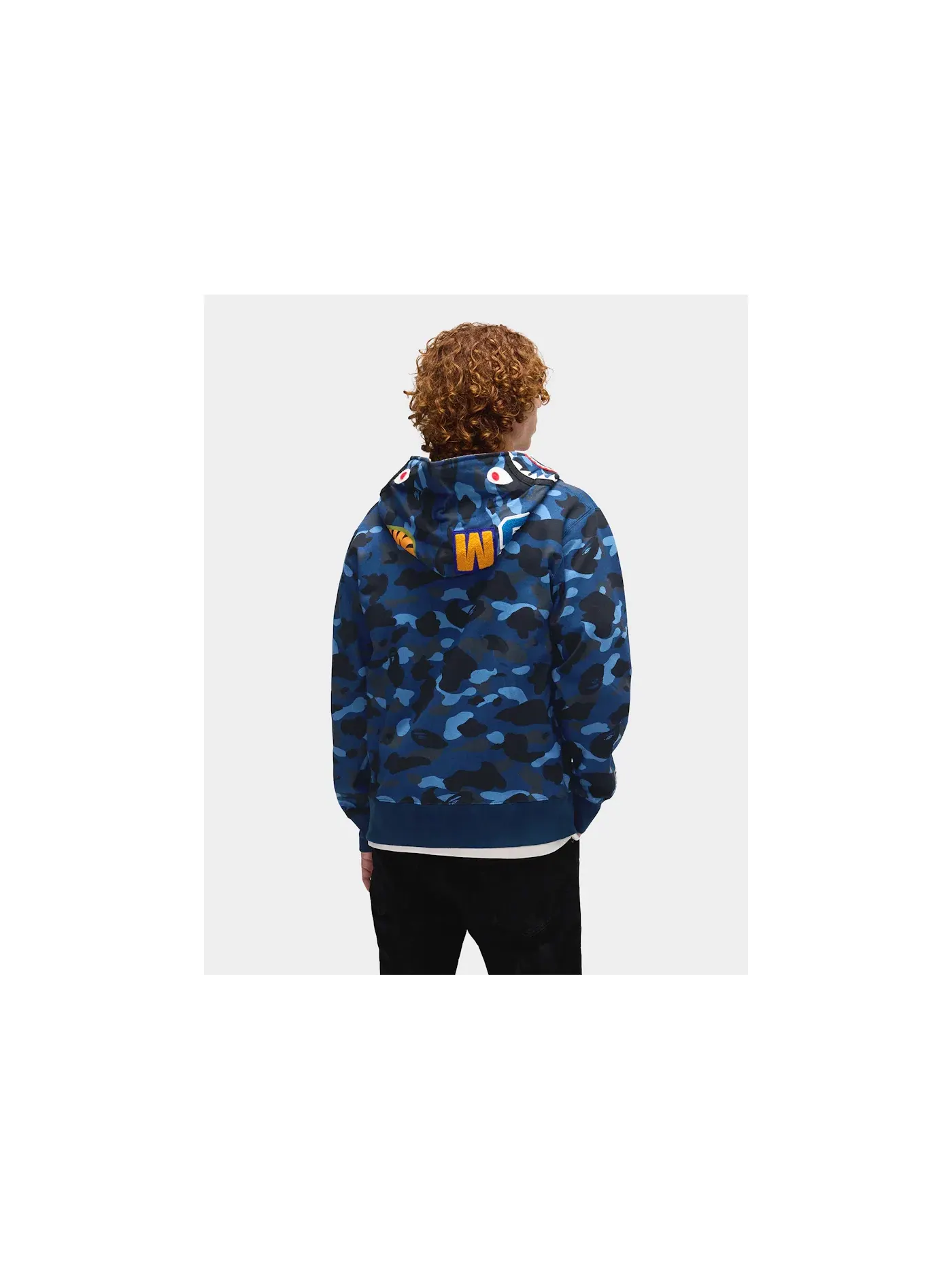 Мужская худи с камуфляжным принтом BAPE — изображение 5 из 6, синий