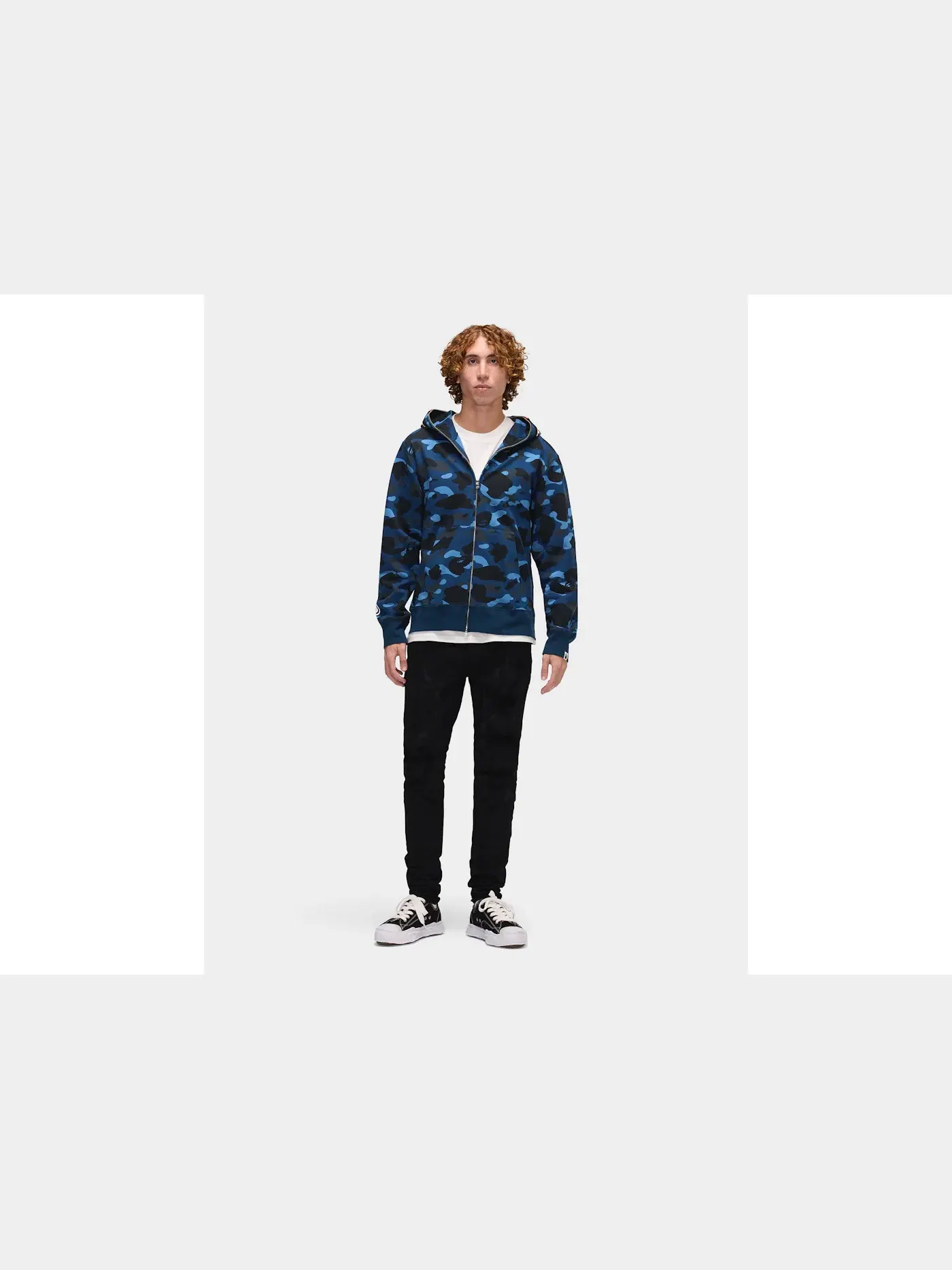Мужская худи с камуфляжным принтом BAPE — изображение 6 из 6, синий