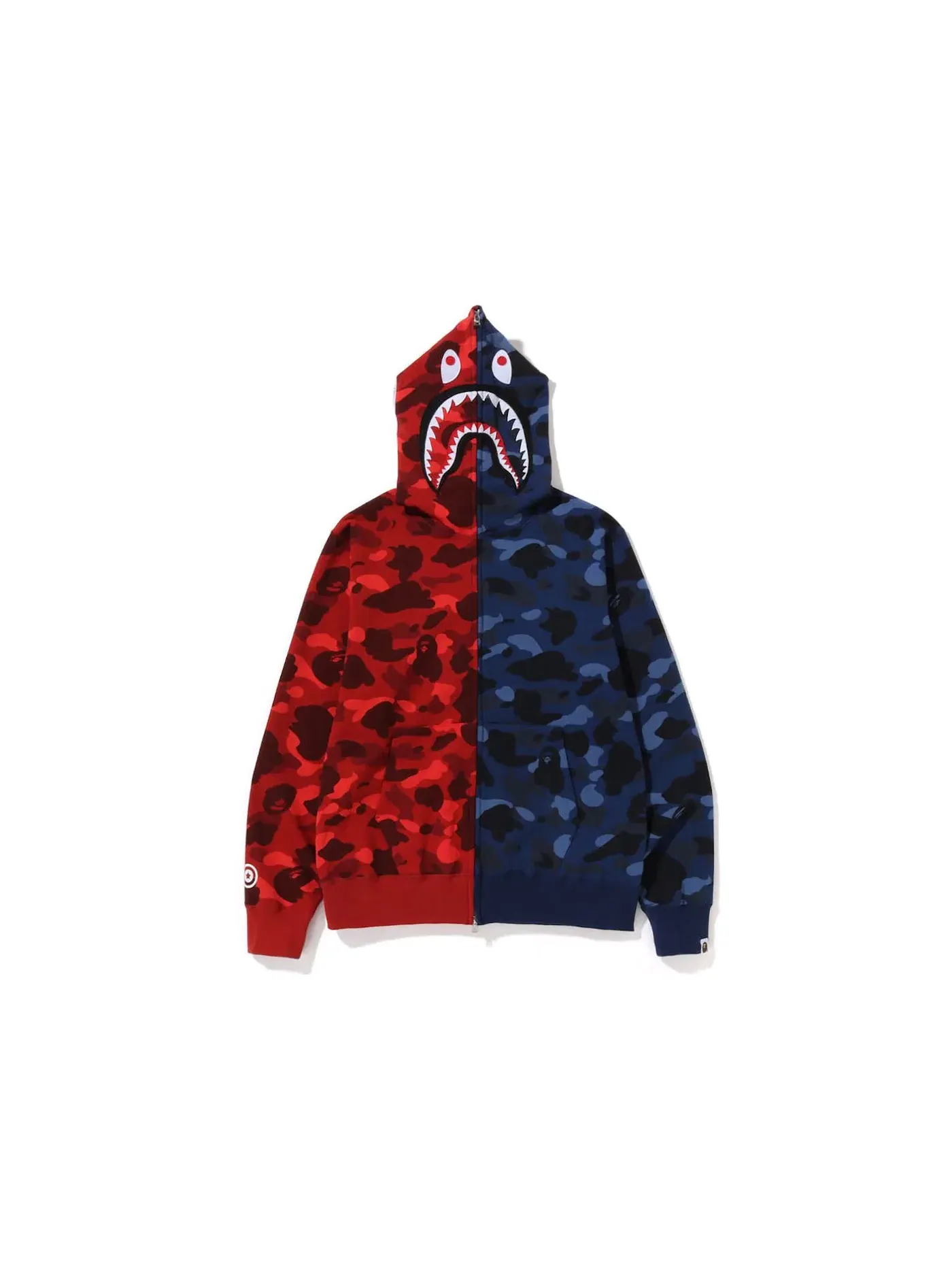 Мужская худи с камуфляжным принтом BAPE — изображение 1 из 3, красный темно-синий