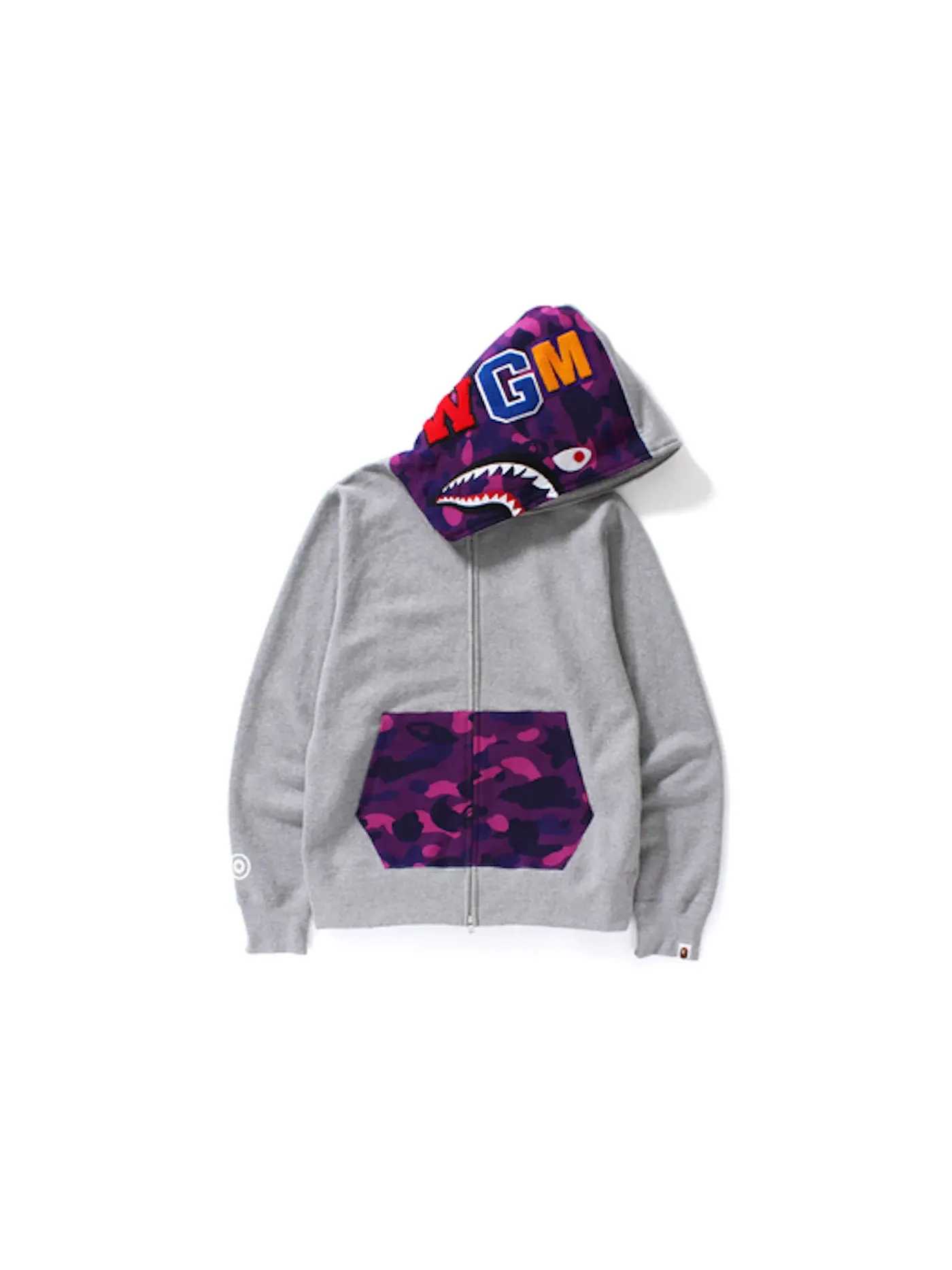 Мужская худи с камуфляжным принтом BAPE — изображение 1 из 1, серый