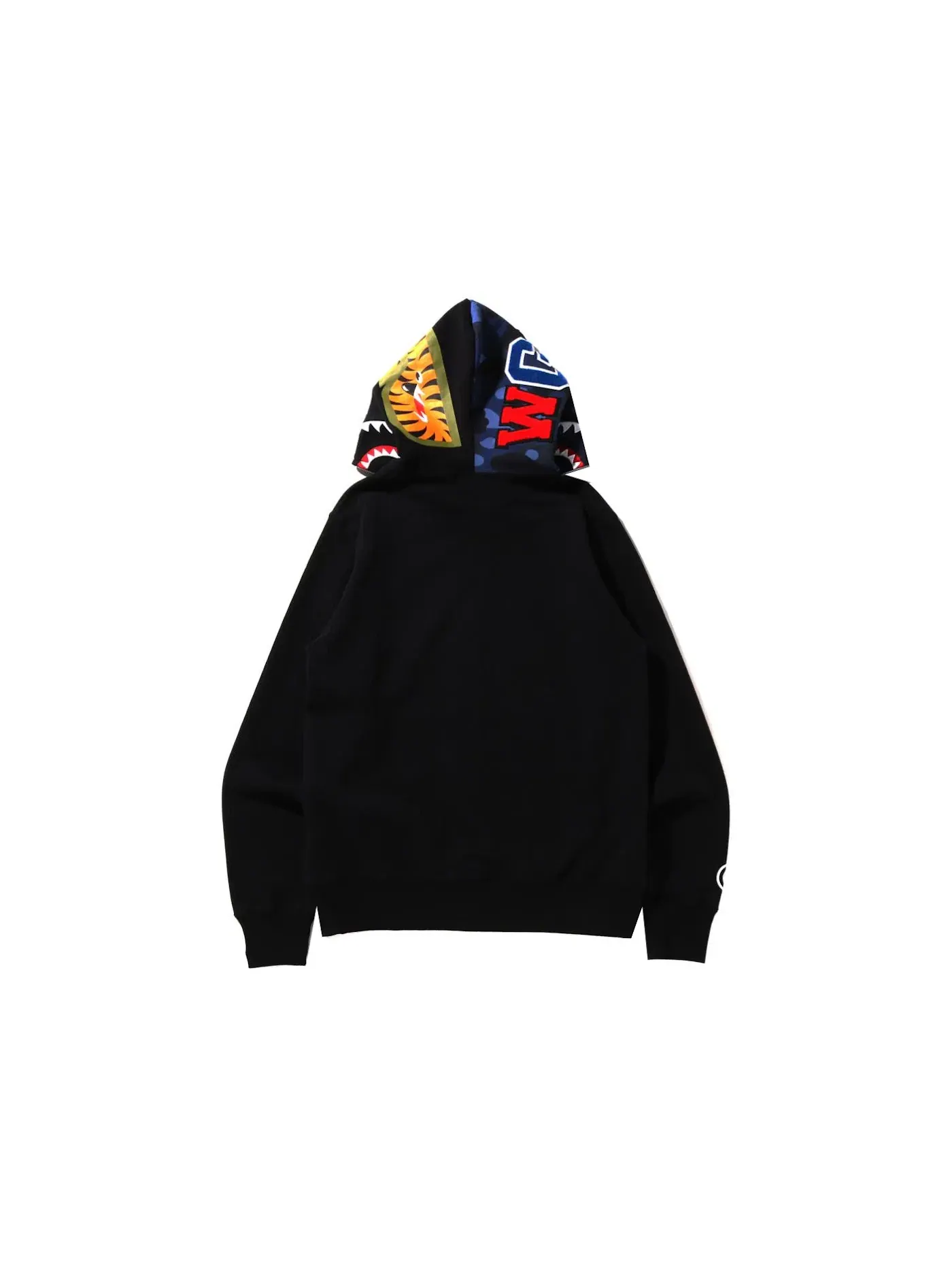 Мужская худи с принтом BAPE Color Camo Shark Full Zip Hoodie (SS22) BAPE — изображение 2 из 2, черный