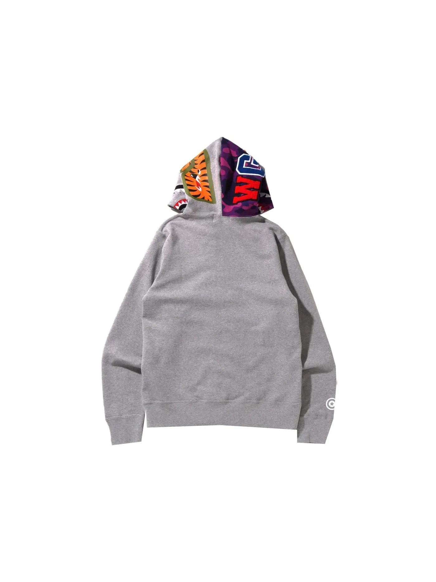 Мужская худи с принтом BAPE Color Camo Shark Full Zip Hoodie (SS22) BAPE — изображение 3 из 3, серый