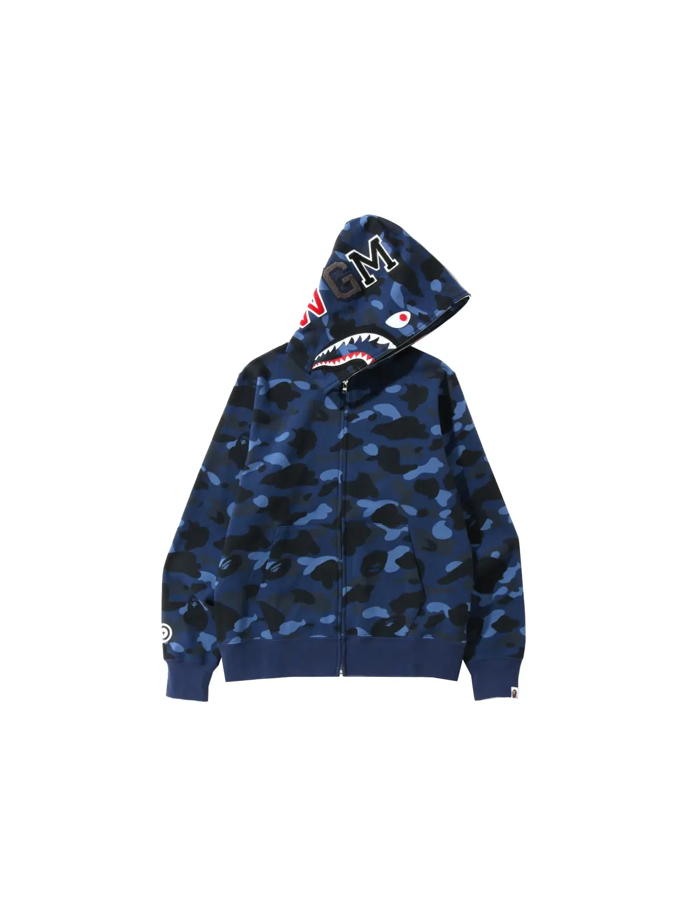 Мужская худи с камуфляжным принтом BAPE Hoodie (SS22) — изображение 1 из 3, темно-синий