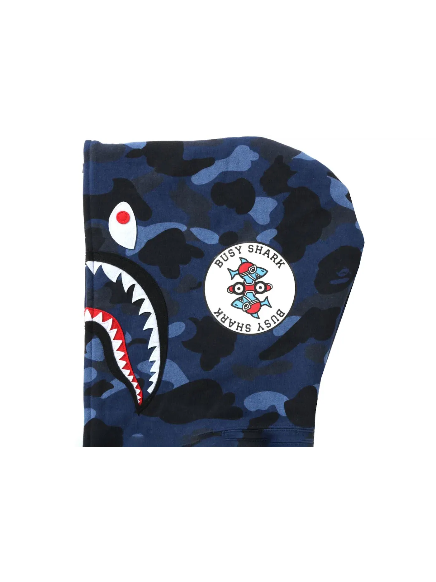 Мужская худи с камуфляжным принтом BAPE Hoodie (SS22) — изображение 3 из 3, темно-синий