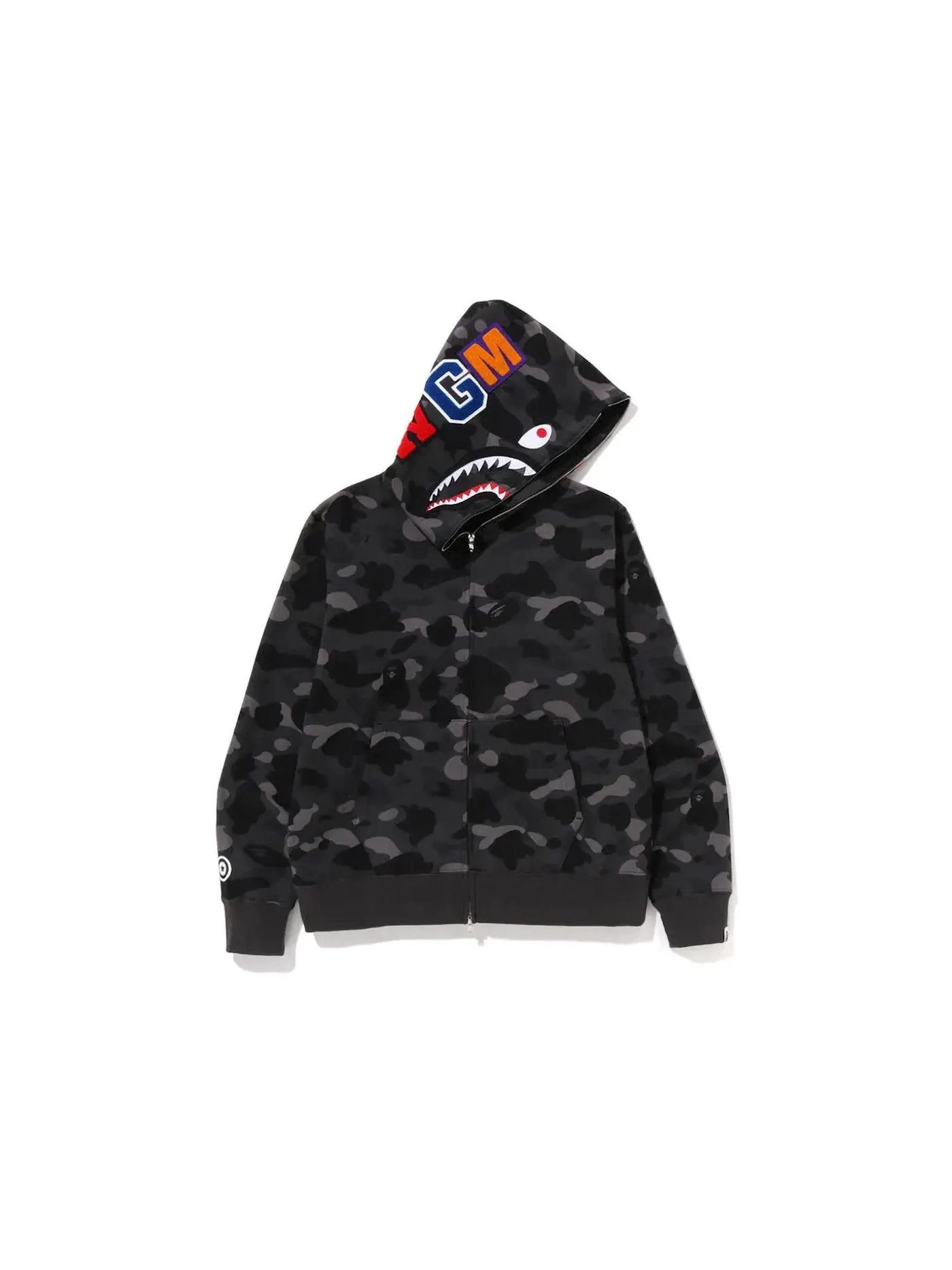 Мужская худи с камуфляжным принтом BAPE — изображение 1 из 2, черный