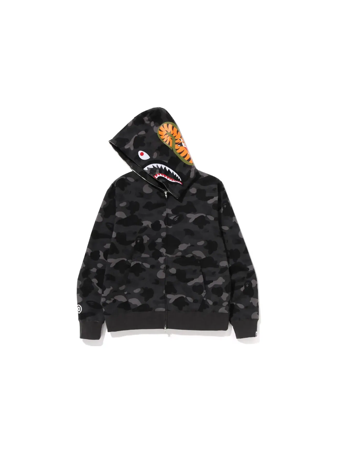 Мужская худи с камуфляжным принтом BAPE — изображение 2 из 2, черный