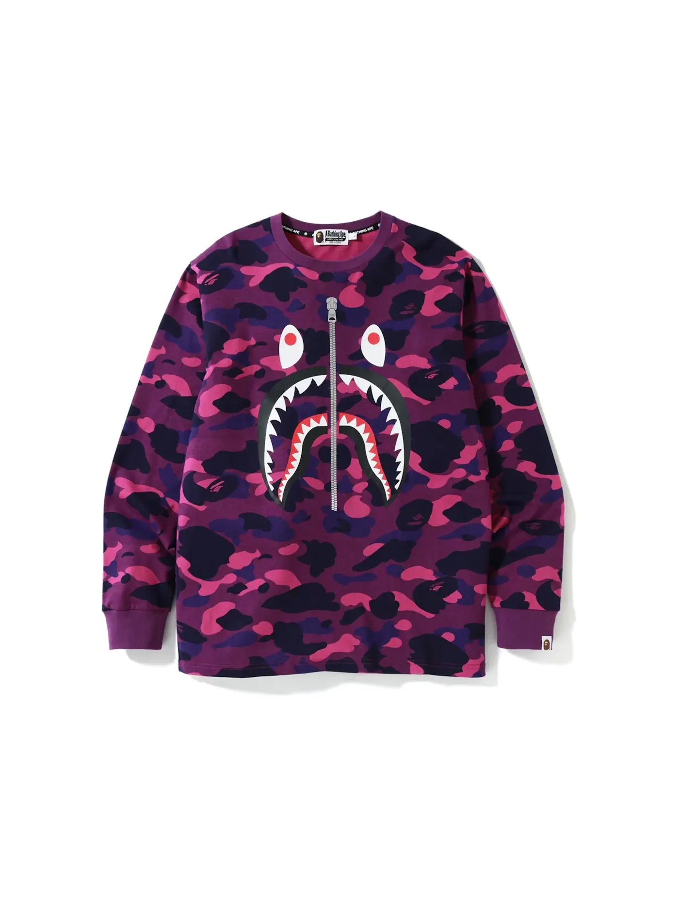 Мужская футболка с длинным рукавом BAPE — изображение 1 из 3, фиолетовый