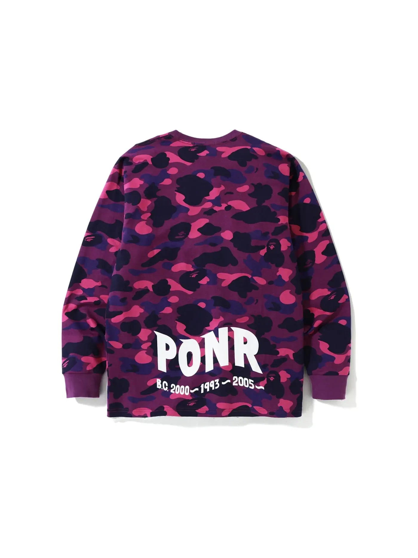 Мужская футболка с длинным рукавом BAPE — изображение 2 из 3, фиолетовый