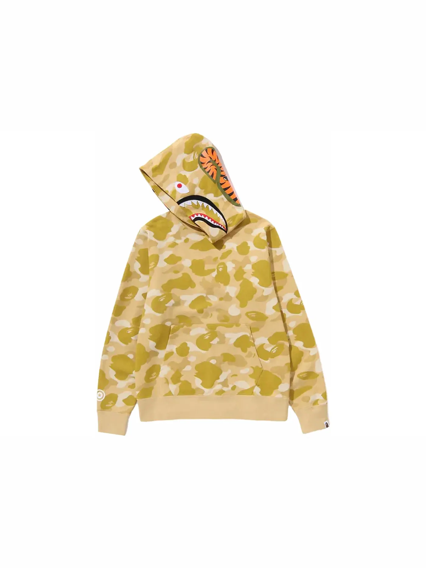 Мужской худи с принтом камуфляж BAPE Color Camo Shark Pullover Hoodie — изображение 2 из 2, желтый