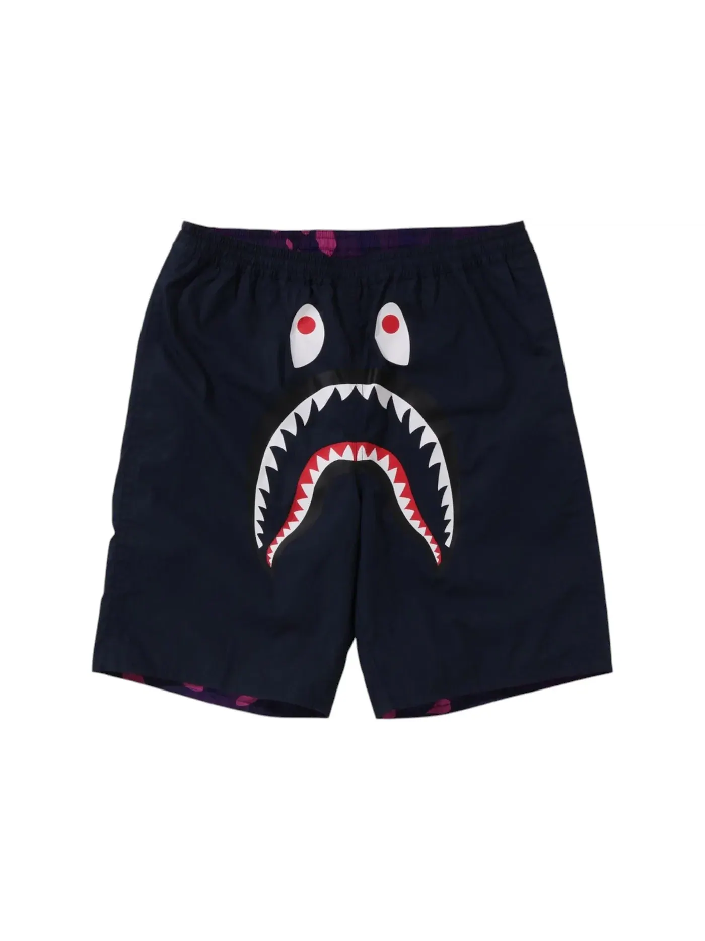 Мужские шорты с принтом BAPE Color Camo Shark Reversible Shorts BAPE — изображение 2 из 2, фиолетовый темно-синий