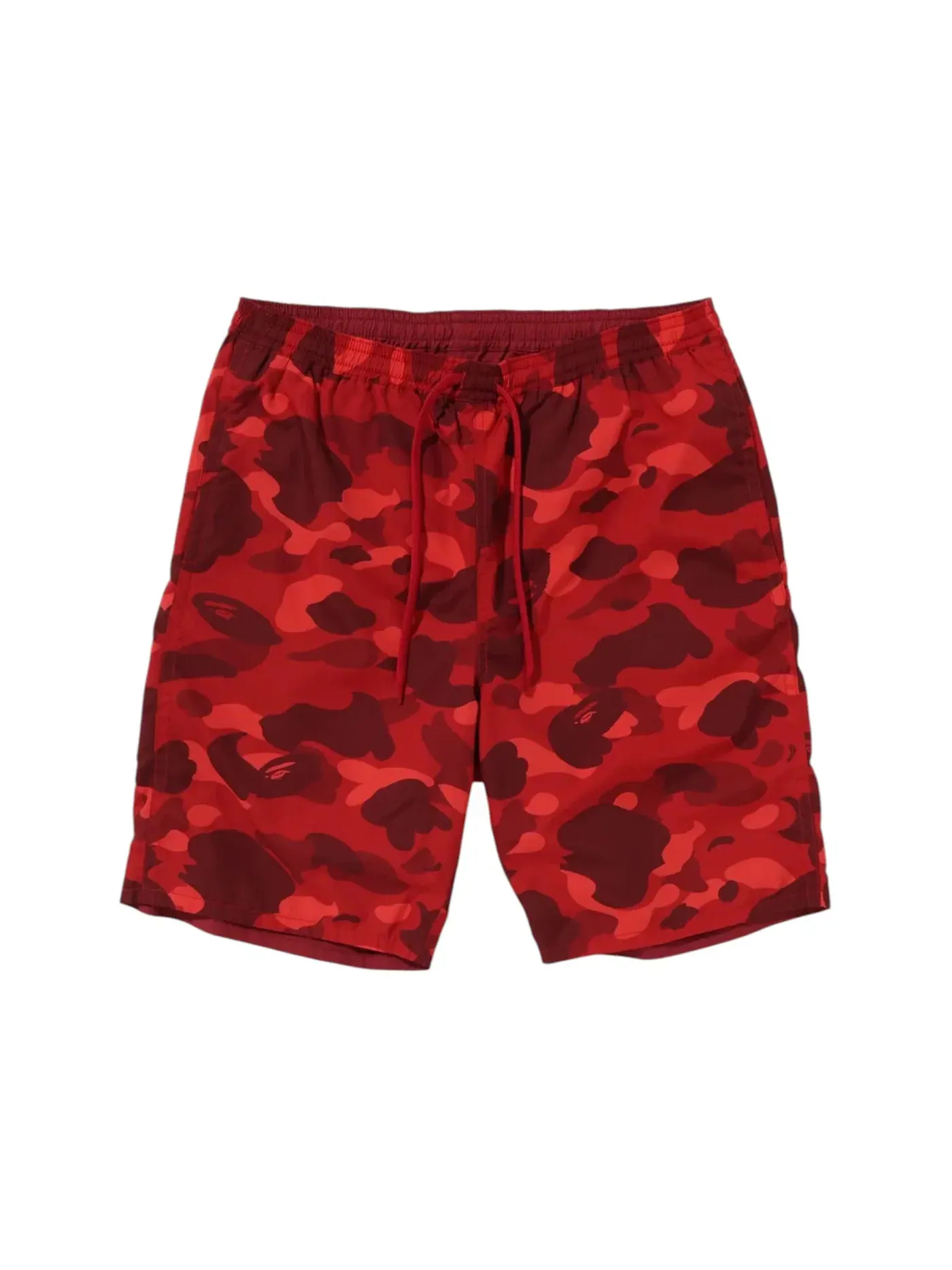 Мужские шорты наизнанку с принтом BAPE Color Camo Shark Reversible Shorts BAPE — изображение 1 из 2, красный