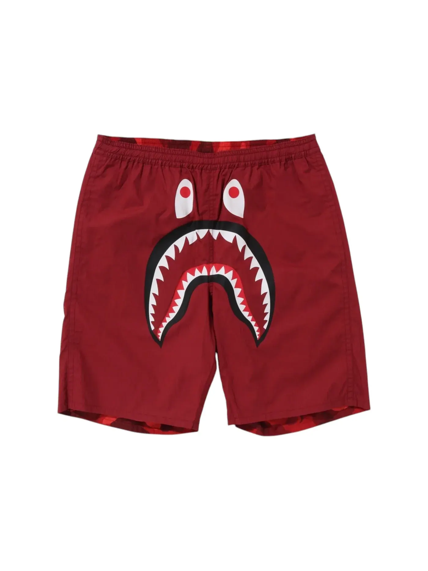 Мужские шорты наизнанку с принтом BAPE Color Camo Shark Reversible Shorts BAPE — изображение 2 из 2, красный