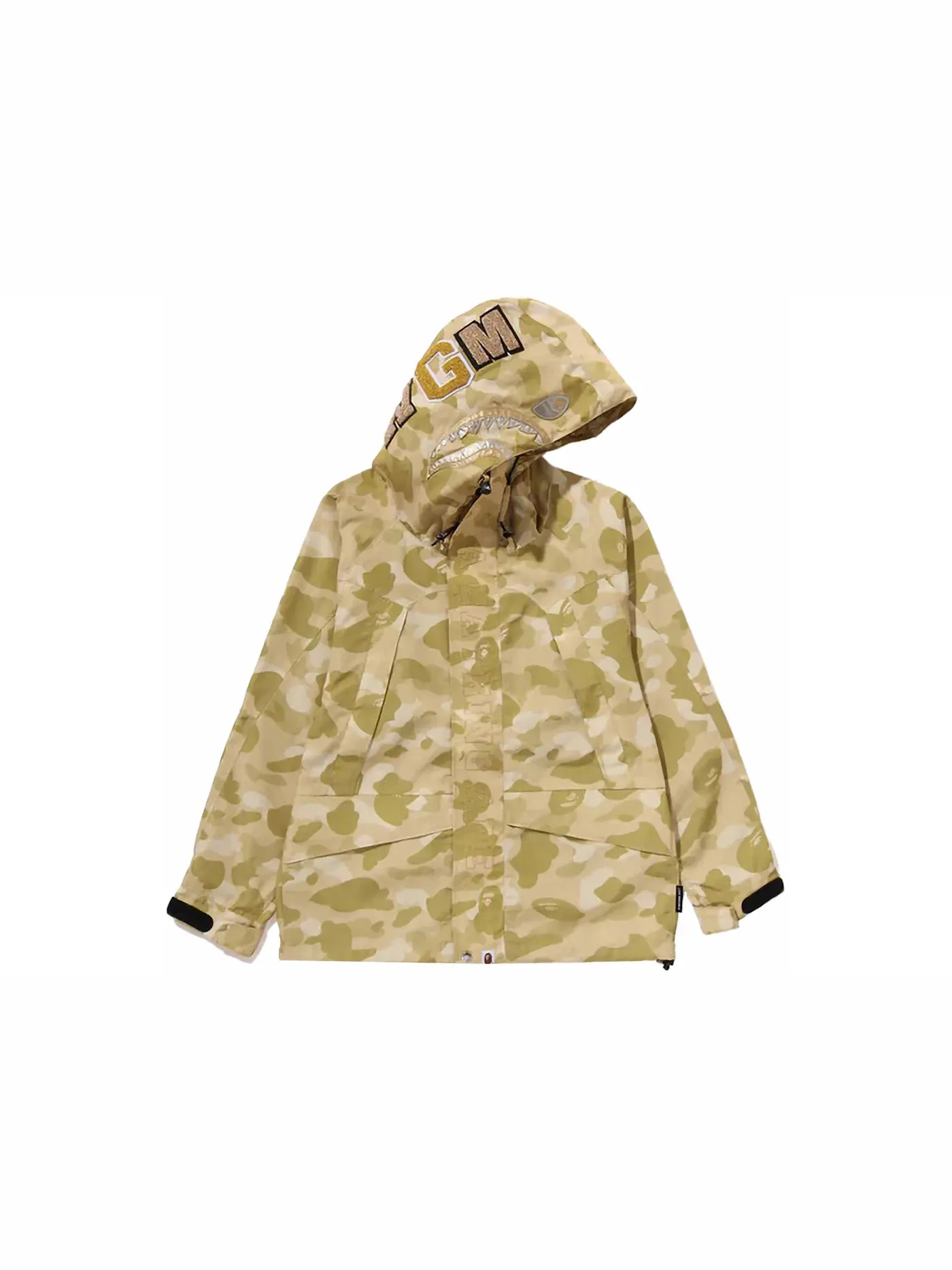 Мужская куртка с камуфляжным принтом Shark BAPE — изображение 2 из 3, желтый