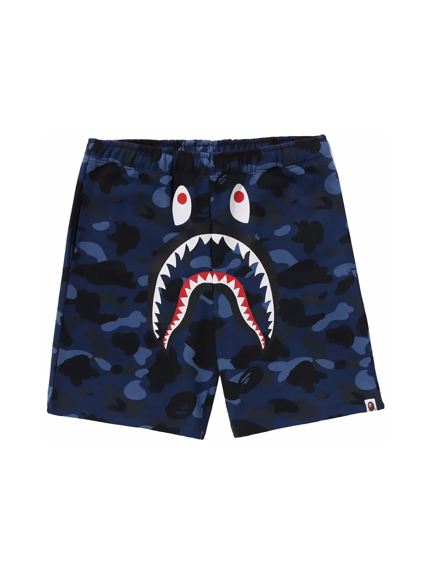 Мужские шорты с камуфляжным принтом BAPE Shorts (SS24) — изображение 1 из 2, темно-синий
