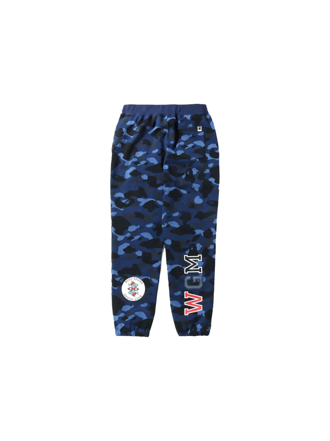 Мужские спортивные штаны с принтом BAPE Color Camo Shark Sweatpants BAPE — изображение 2 из 2, темно-синий