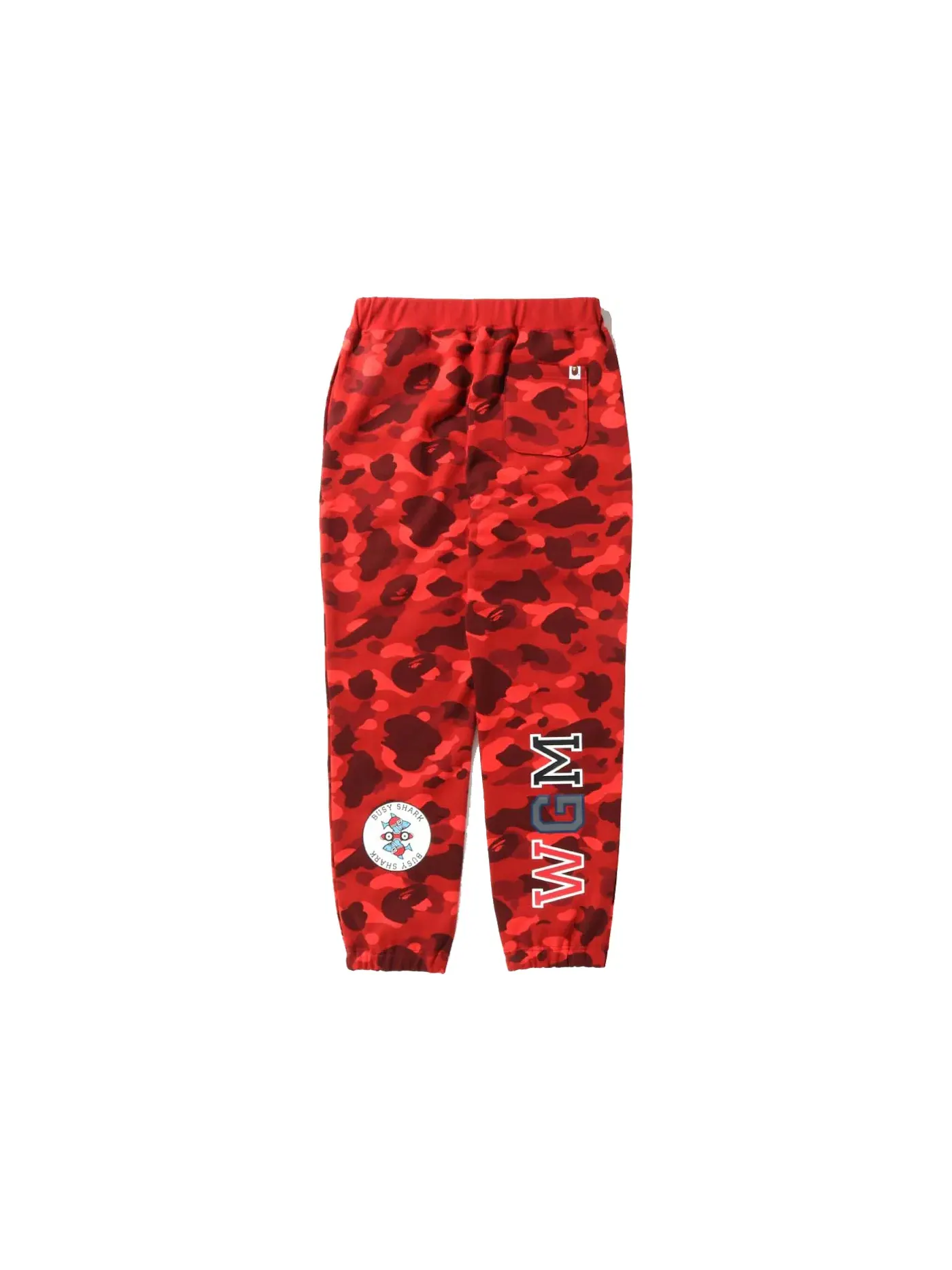 Мужские спортивные штаны с камуфляжным принтом BAPE Sweatpants — изображение 2 из 2, красный