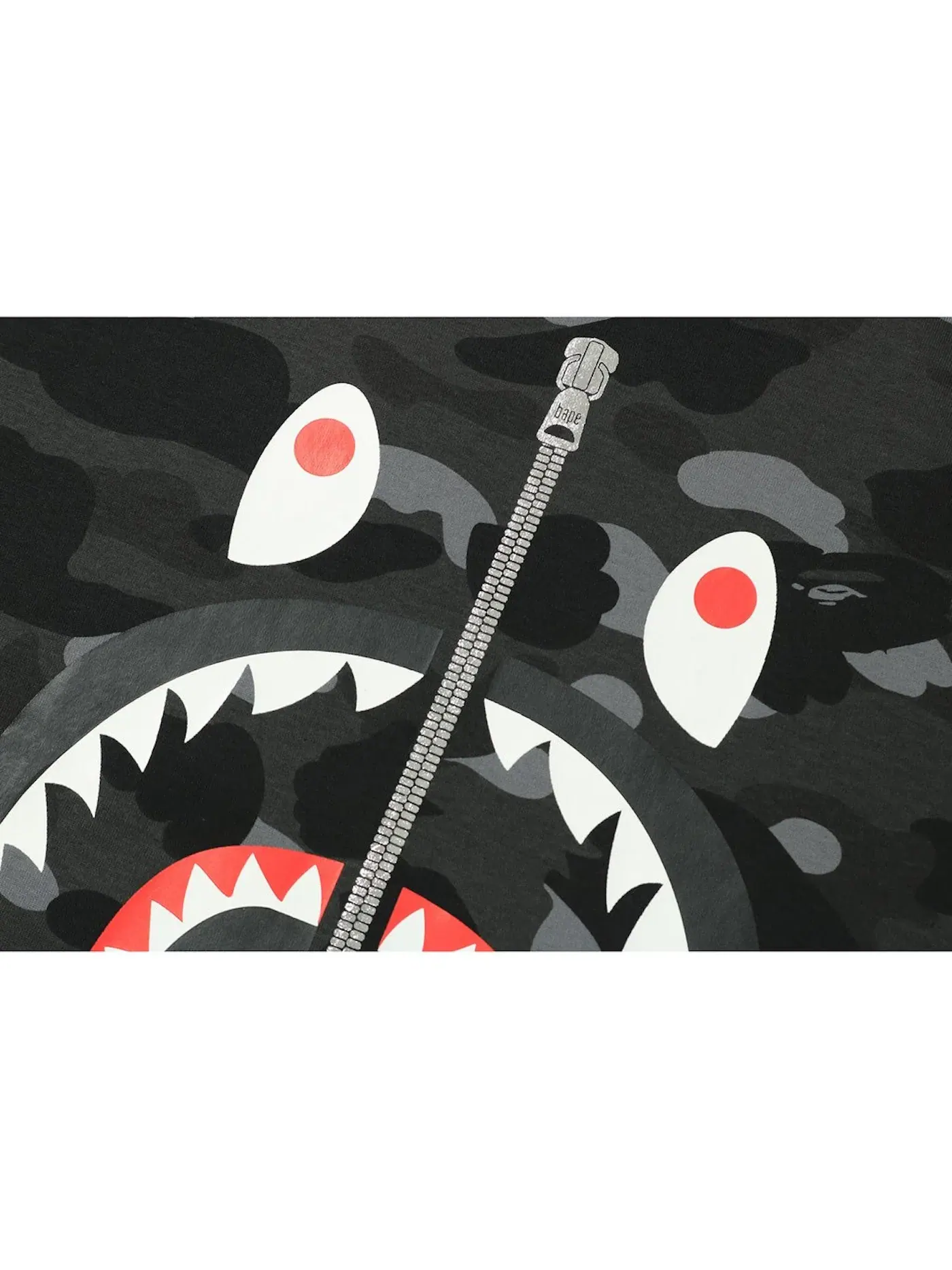 Мужская футболка с принтом BAPE Color Camo Shark Tee BAPE — изображение 3 из 3, черный