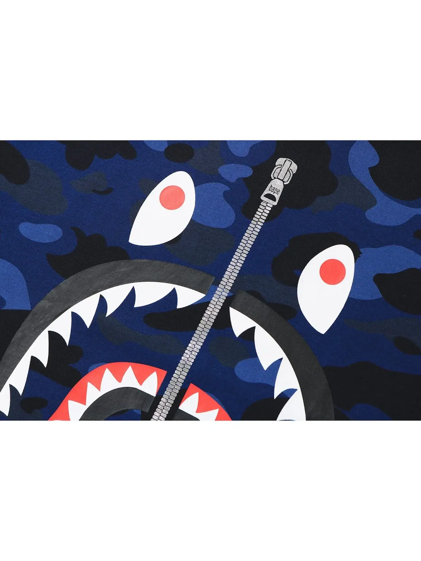 Мужская футболка с принтом BAPE Color Camo Shark Tee — изображение 3 из 3, синий