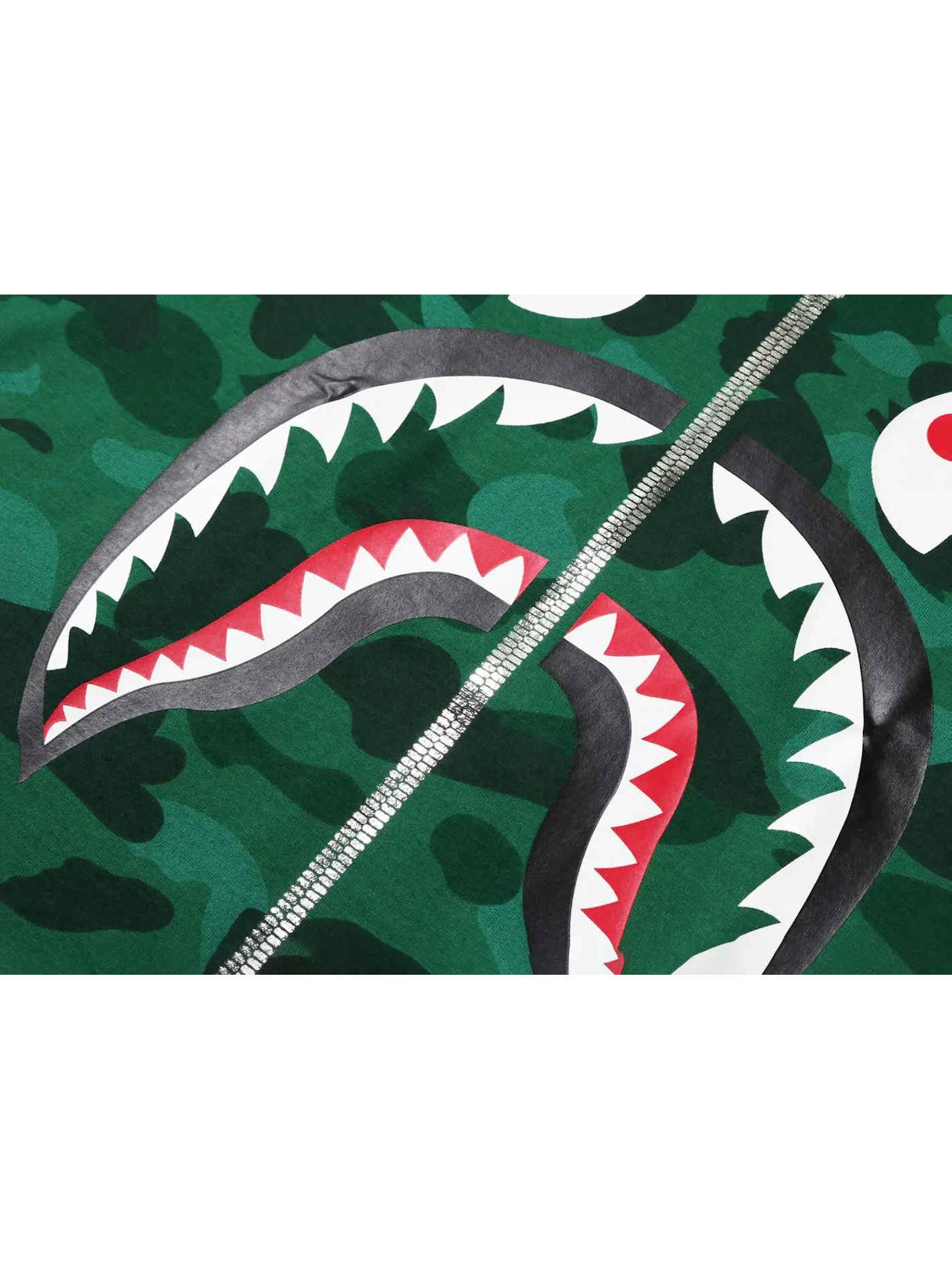 Мужская футболка с принтом BAPE Color Camo Shark Tee BAPE — изображение 3 из 3, зеленый