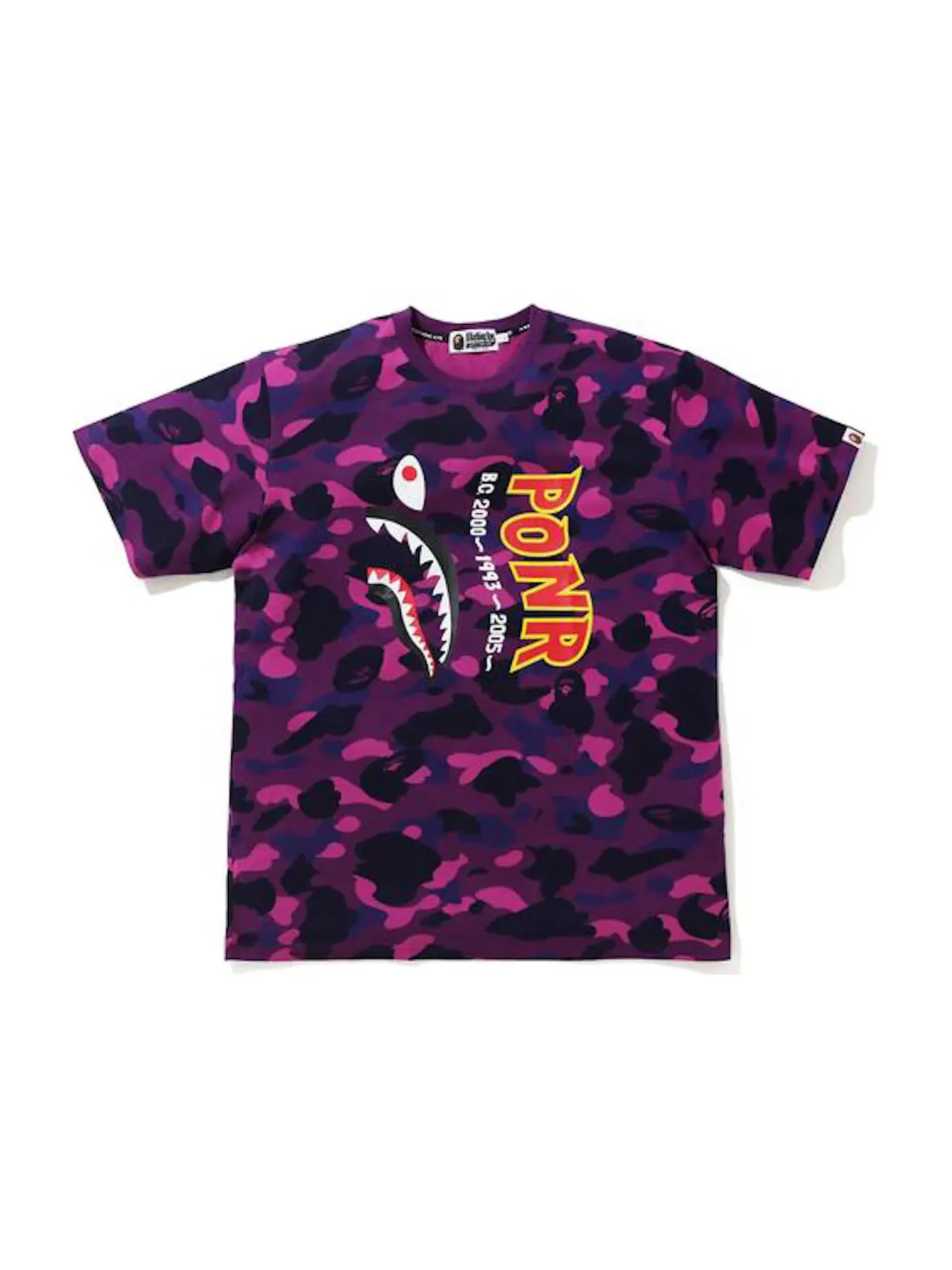 Мужская футболка с принтом BAPE Color Camo Shark Wide Tee Purple — изображение 1 из 1