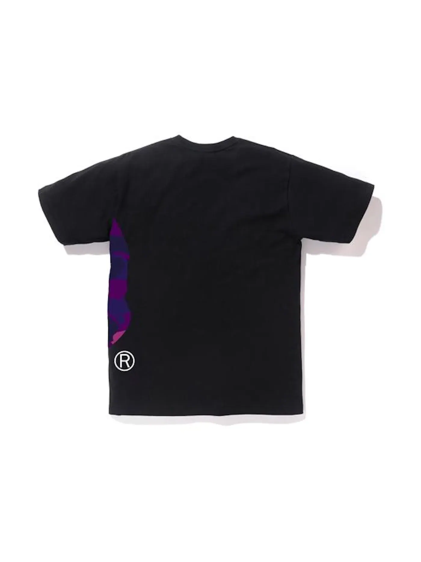 Мужская футболка с принтом BAPE Color Camo Side Big Ape Head Tee BAPE — изображение 2 из 2, черный/фиолетовый
