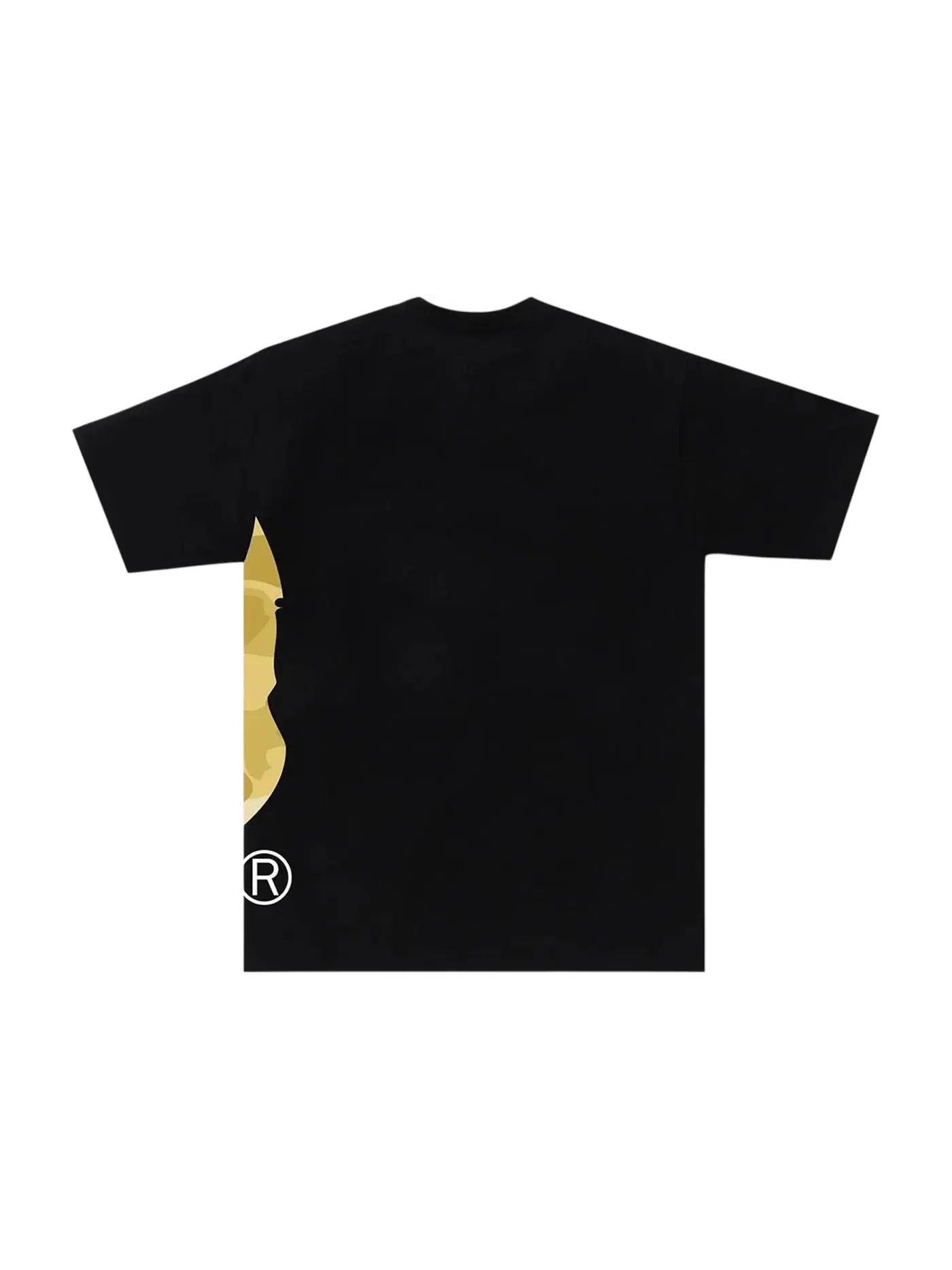Мужская футболка с принтом BAPE Color Camo Side Big Ape Head Tee FW25 BAPE — изображение 2 из 2, черный/желтый