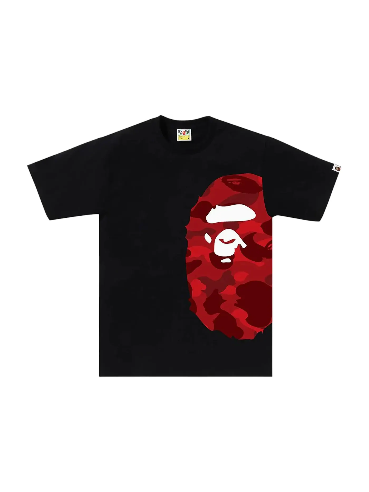 Мужская футболка с принтом Color Camo BAPE Tee FW25 — изображение 1 из 2, черный/красный