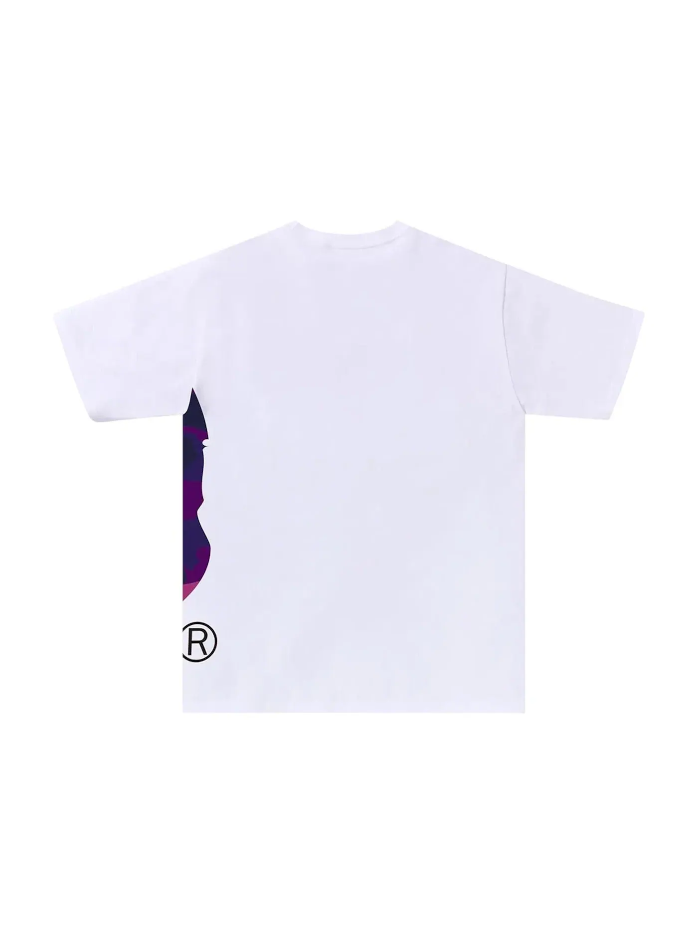Мужская футболка с принтом BAPE Tee (FW25) — изображение 2 из 2, белый/фиолетовый