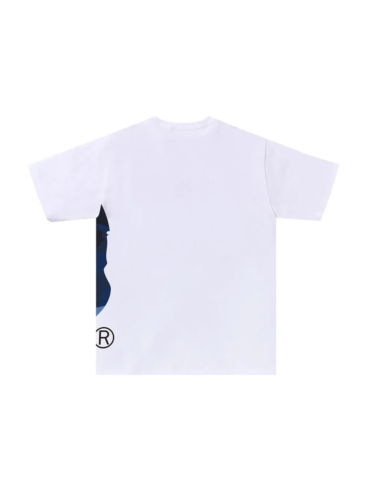 Мужская футболка с принтом BAPE Color Camo Side Big Ape Head Tee FW25 — изображение 2 из 2, белый/темно-синий