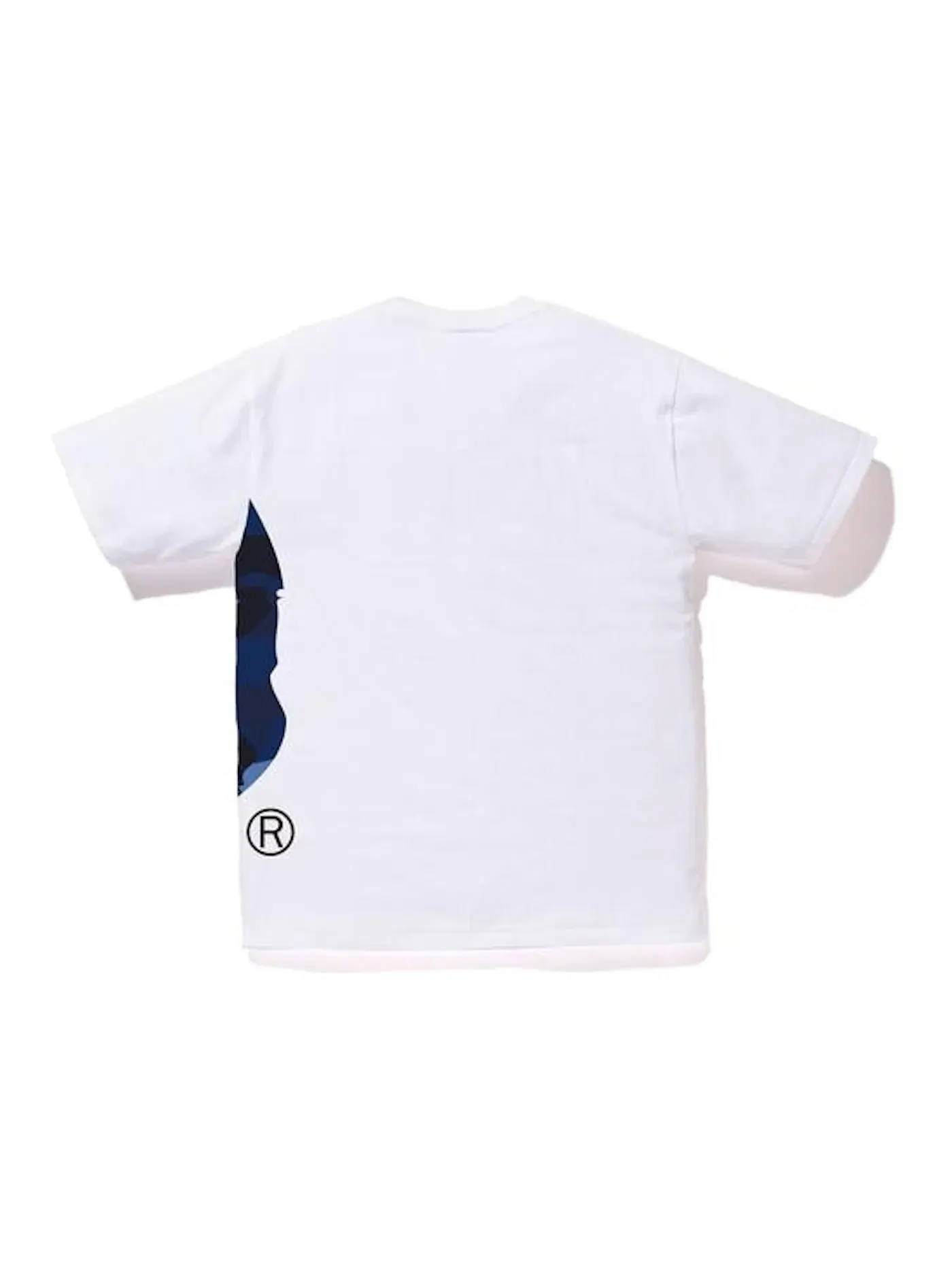 Мужская футболка с принтом BAPE Color Camo Side Big Ape Head Tee BAPE — изображение 2 из 2, белый/темно-синий