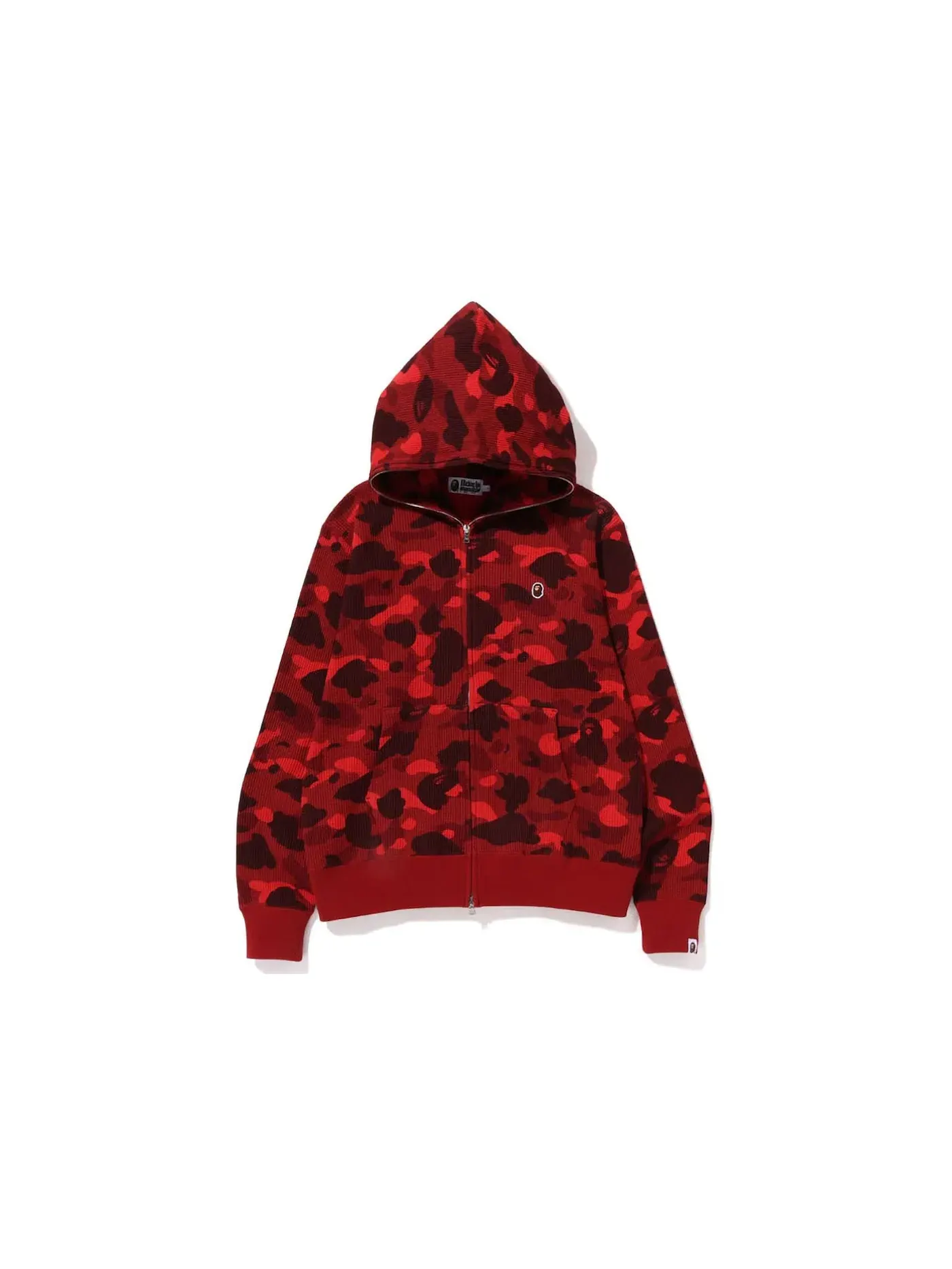 Мужская худи на молнии с принтом Color Camo Thermal Full Zip BAPE — изображение 1 из 1, красный