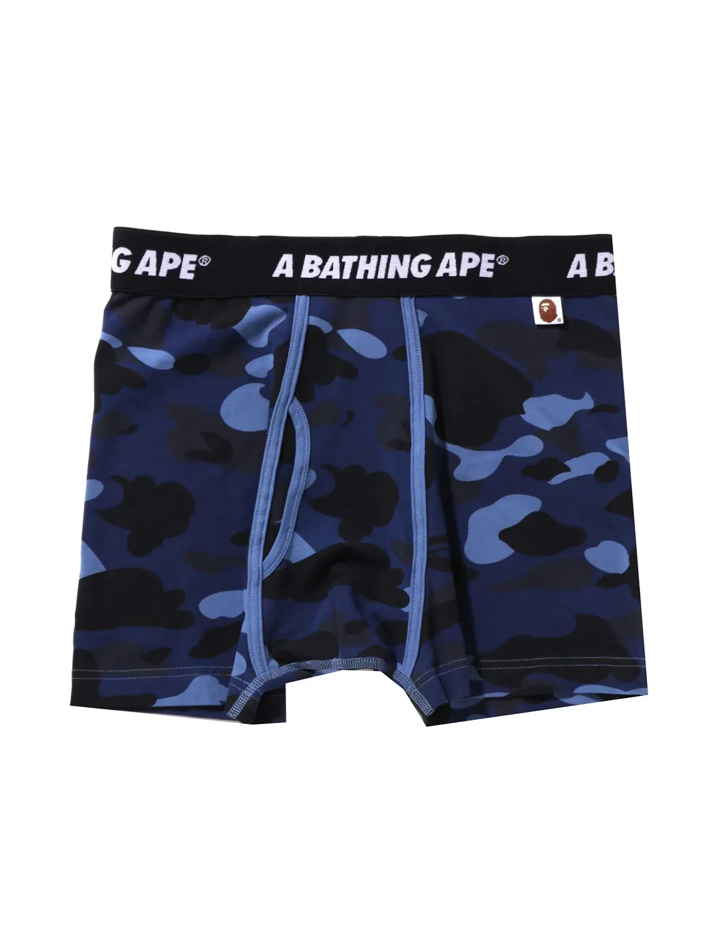 Мужские шорты с камуфляжным принтом BAPE Trunks — изображение 1 из 2, темно-синий