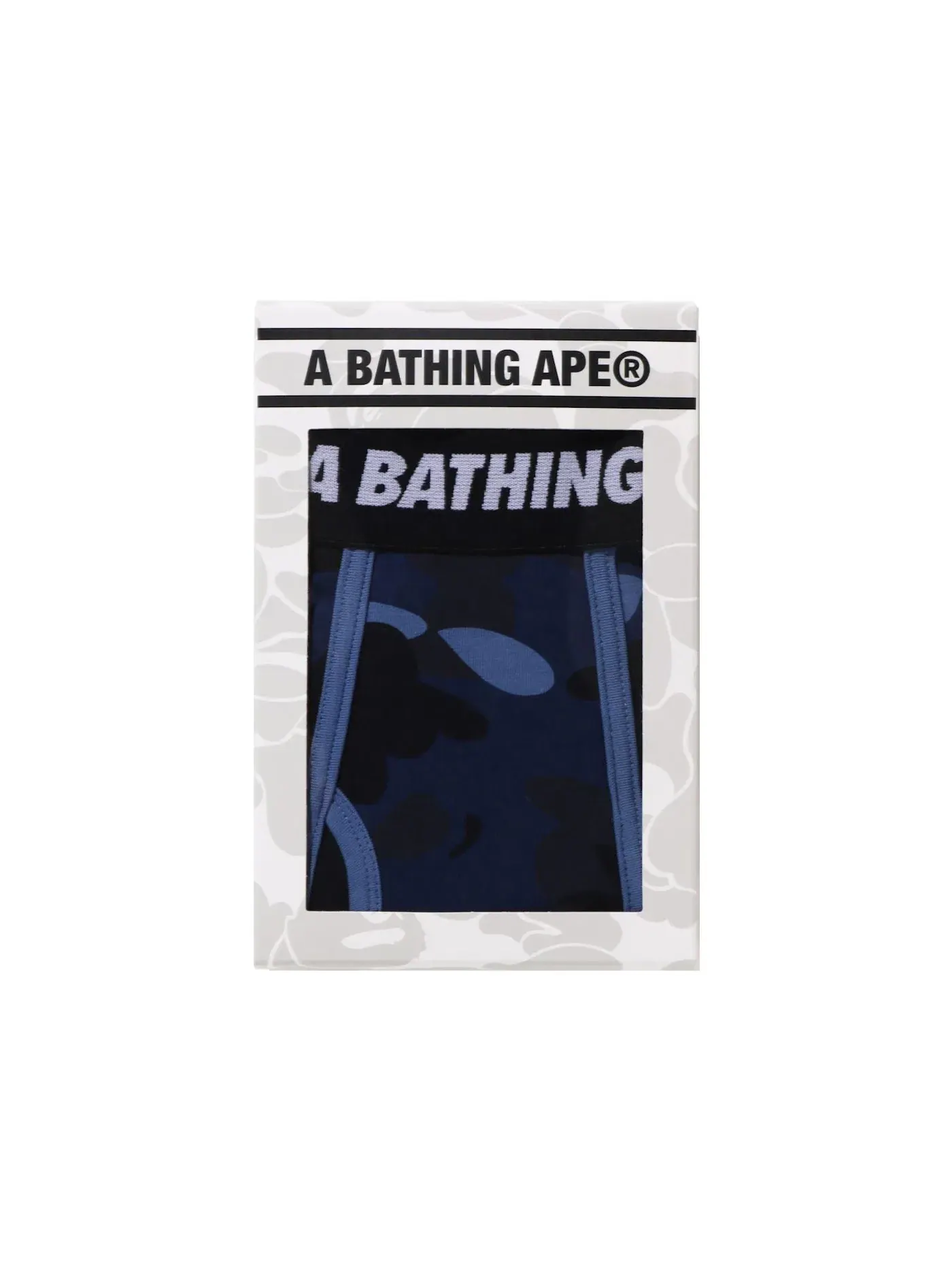 Мужские шорты с камуфляжным принтом BAPE Trunks — изображение 2 из 2, темно-синий