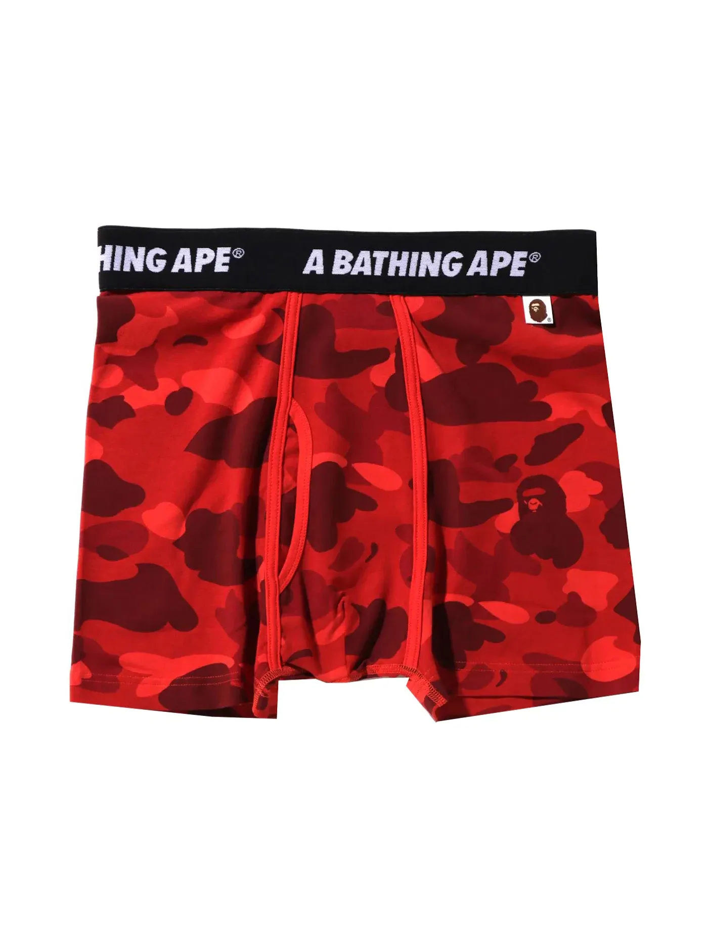 Мужские плавки с камуфляжным принтом BAPE Trunks — изображение 1 из 2, красный