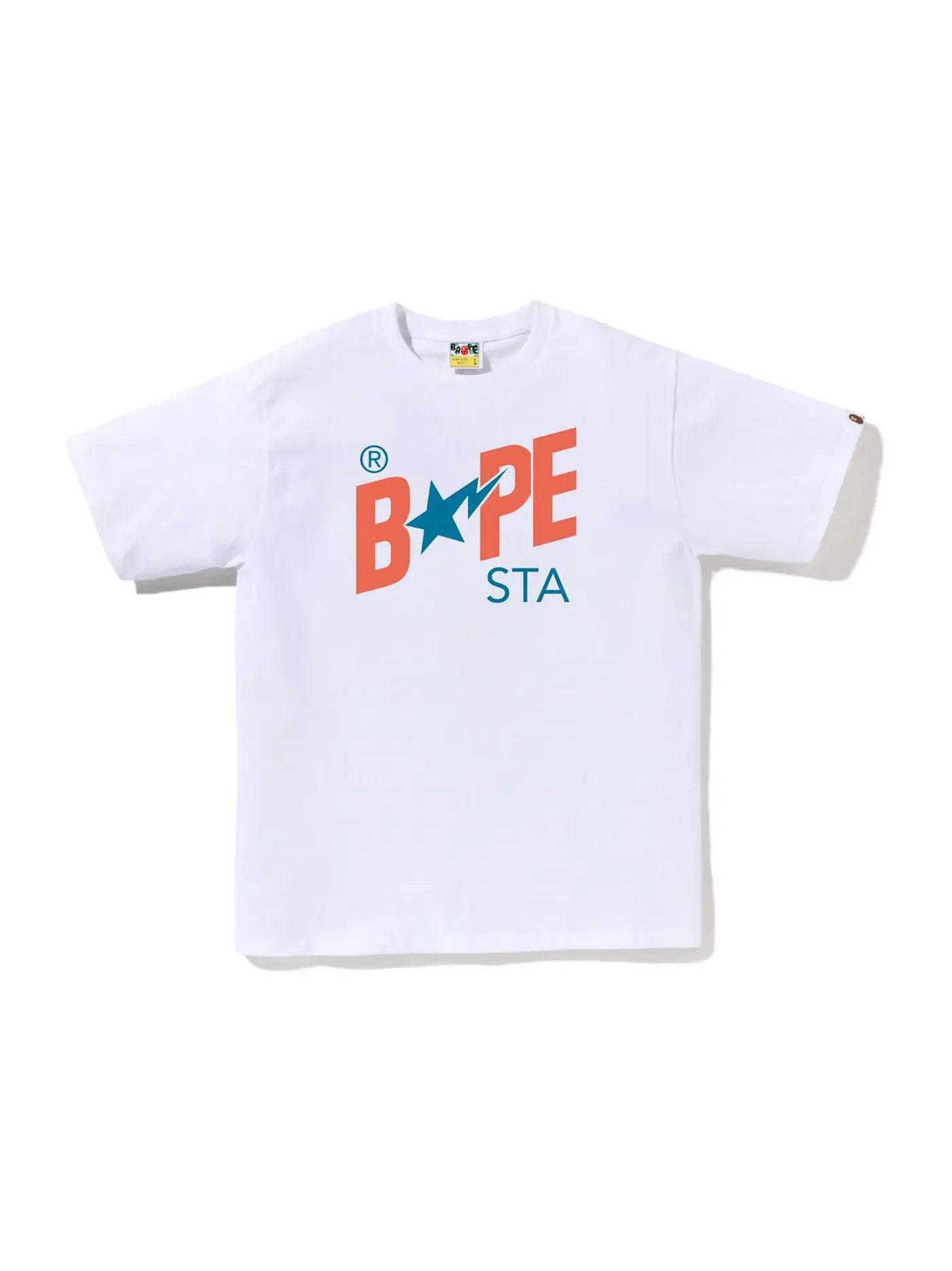 Мужская футболка с принтом BAPE Colors BAPE Sta Logo Tee (SS23) BAPE — изображение 1 из 2, белый