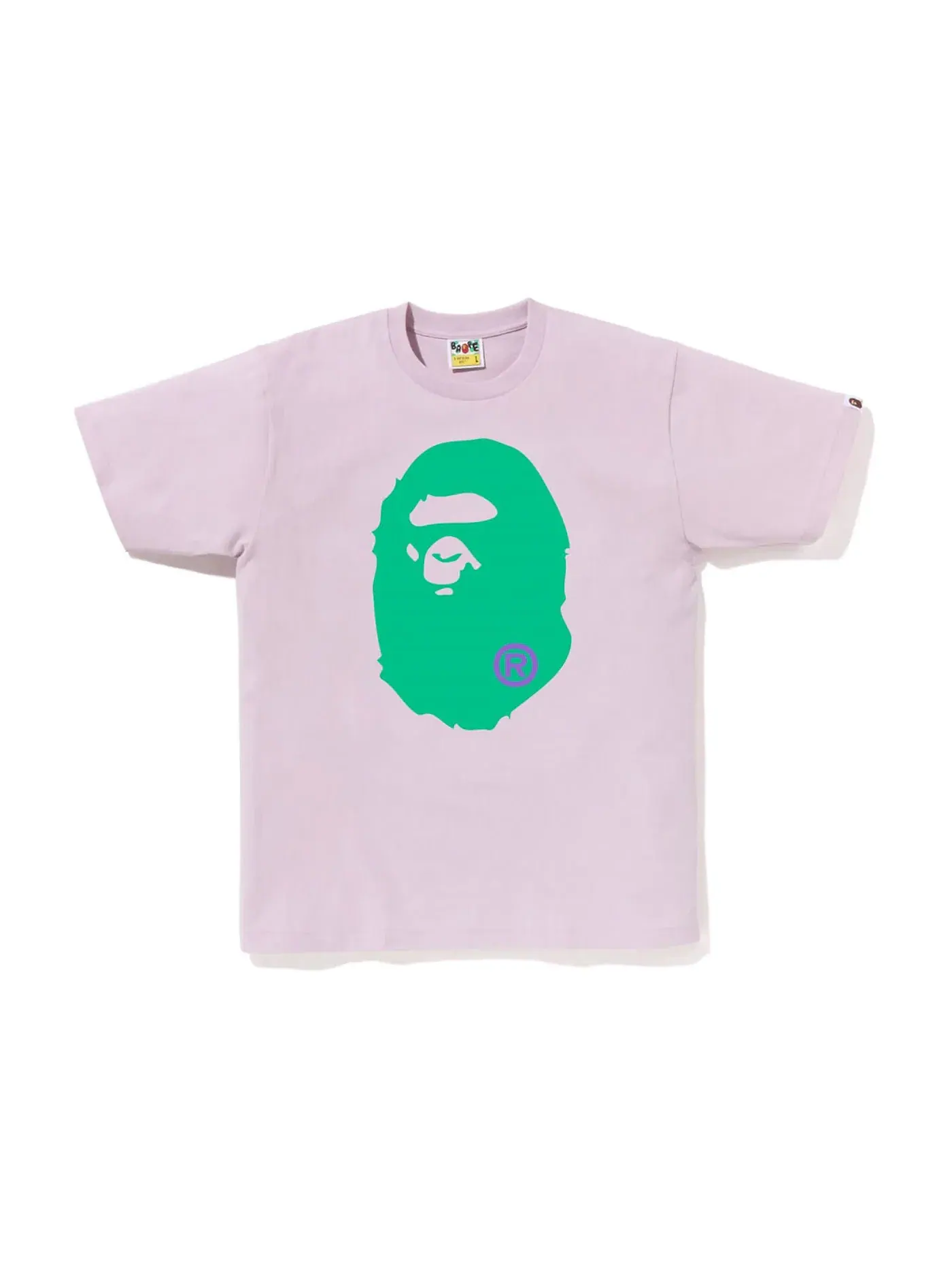 Мужская футболка с принтом BAPE Colors Big Ape Head Tee (SS23) BAPE — изображение 1 из 1, фиолетовый