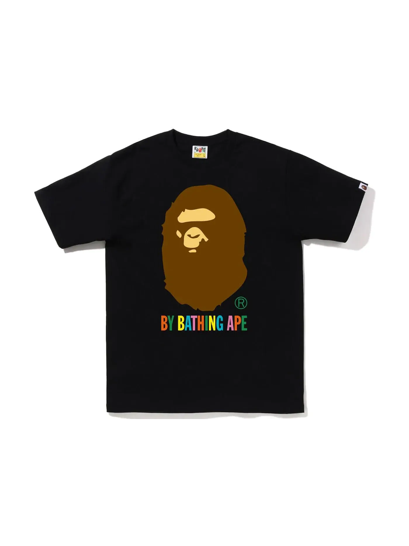 Мужская футболка с принтом BAPE Tee (FW22) — изображение 1 из 1, черный мульти